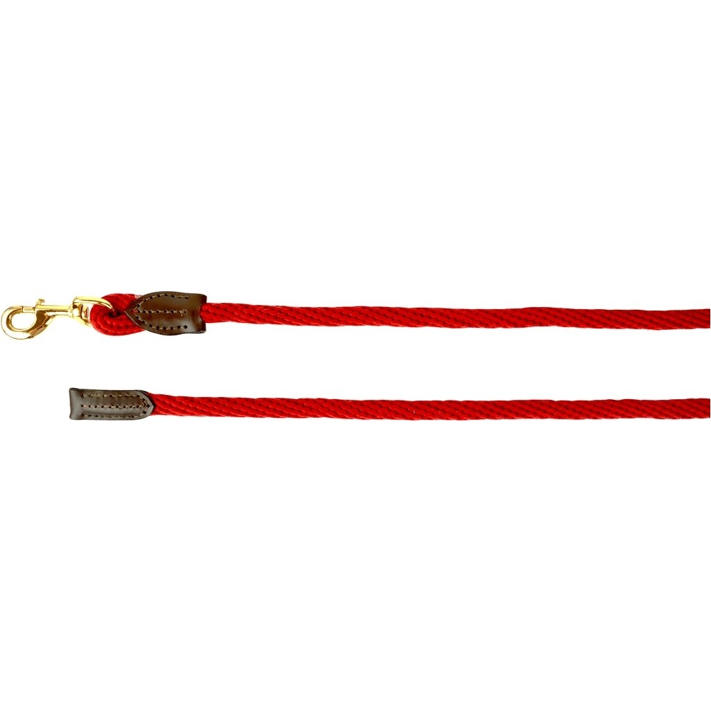 Führstrick mit Karabinerhaken CUIR rot 200cm Führstrick mit Karabinerhaken CUIR rot 200cm