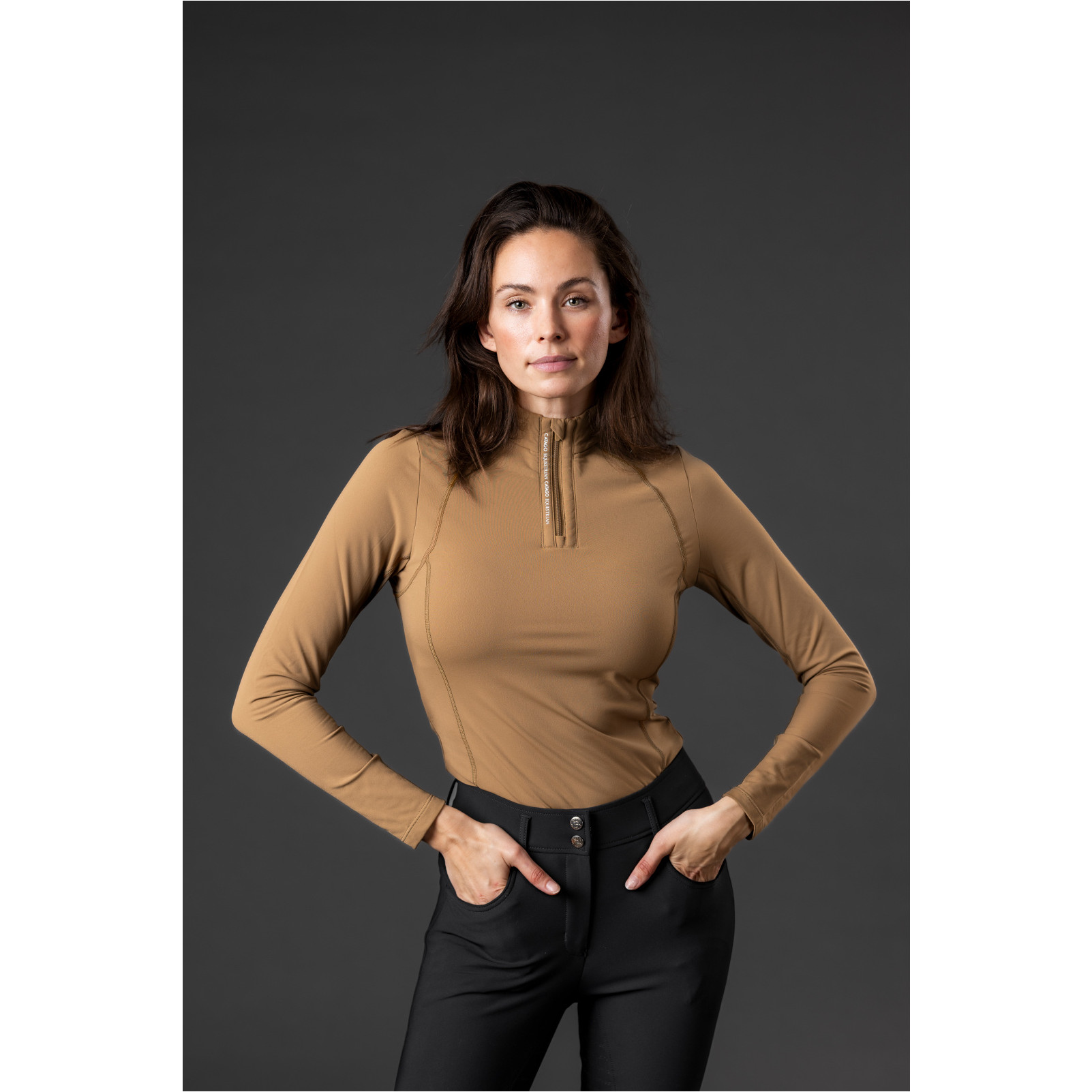 Damen Funktionsshirt Langarm BREE half-zip kangaroo