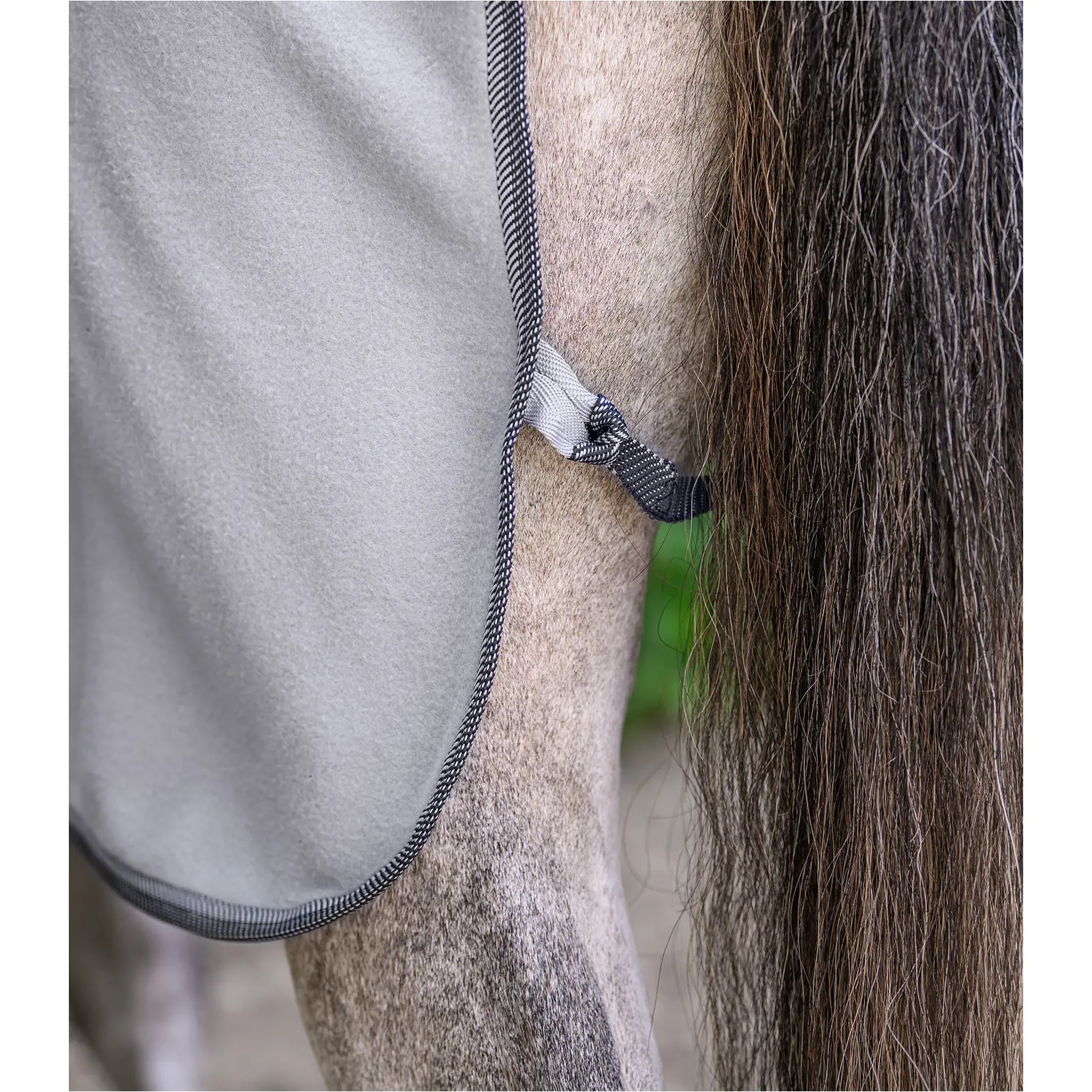 Fleecedecke mit Kreuzgurten ECONOMIC silbergrau