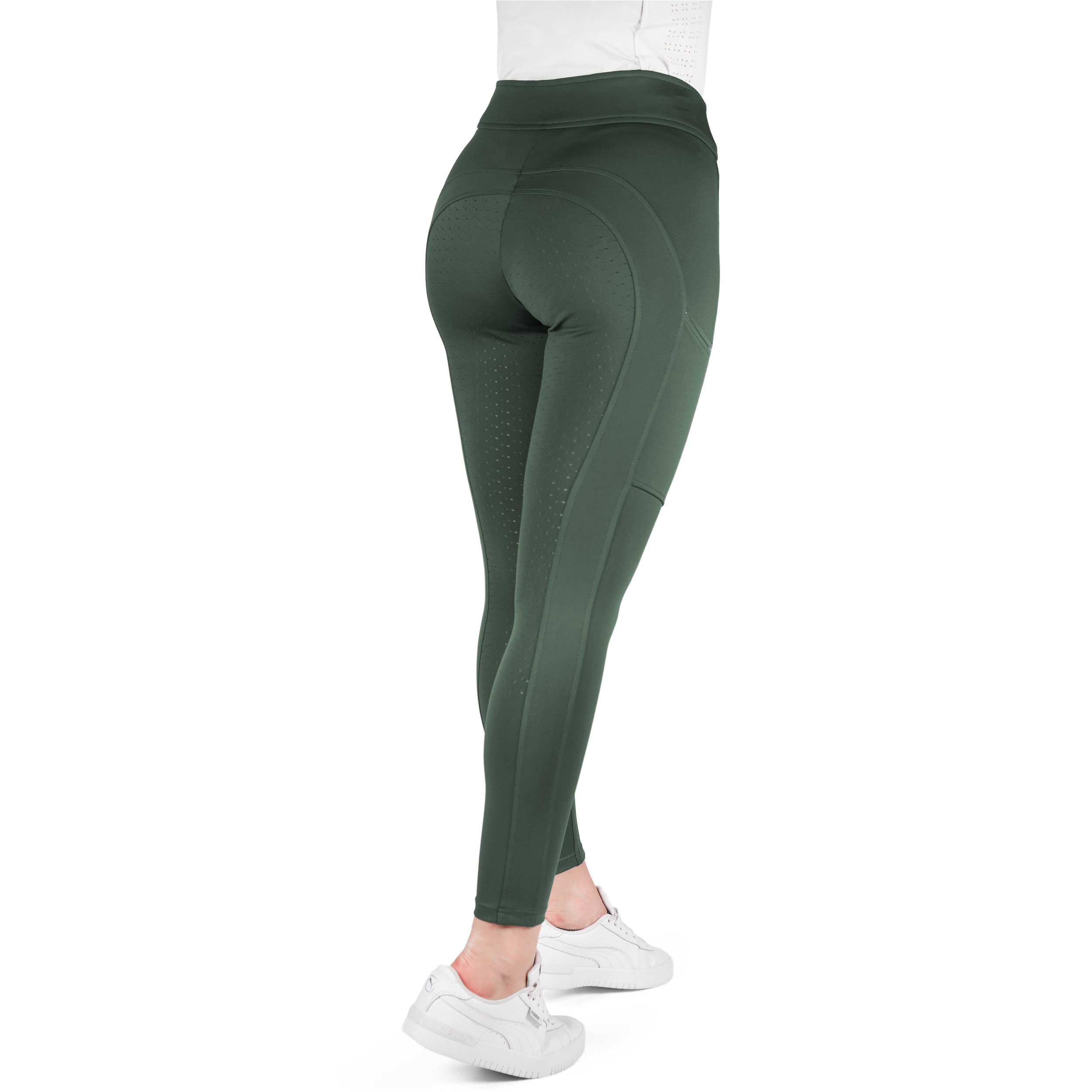 Damen Reitleggings Silikon Vollbesatz EK-BIRDY khaki 