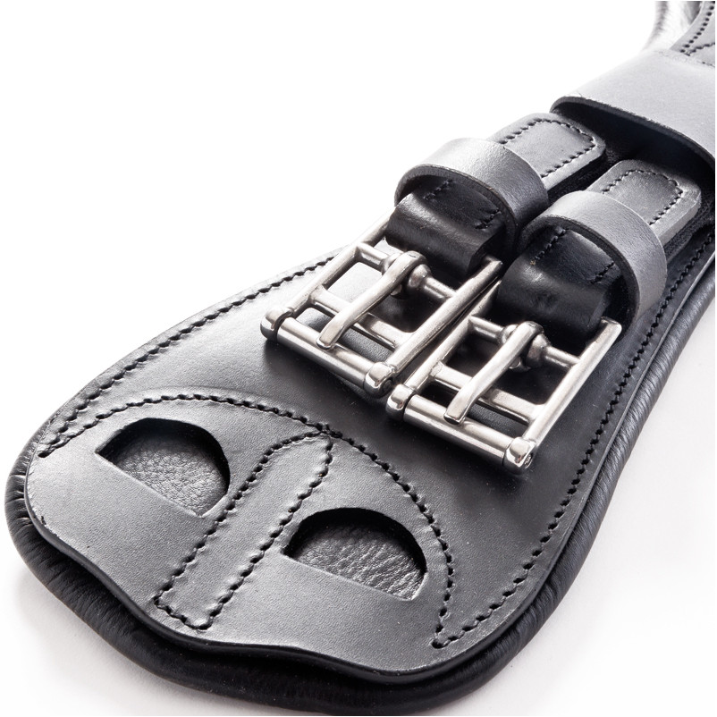 Lederkurzgurt geölt mit Elast JULIUS schwarz