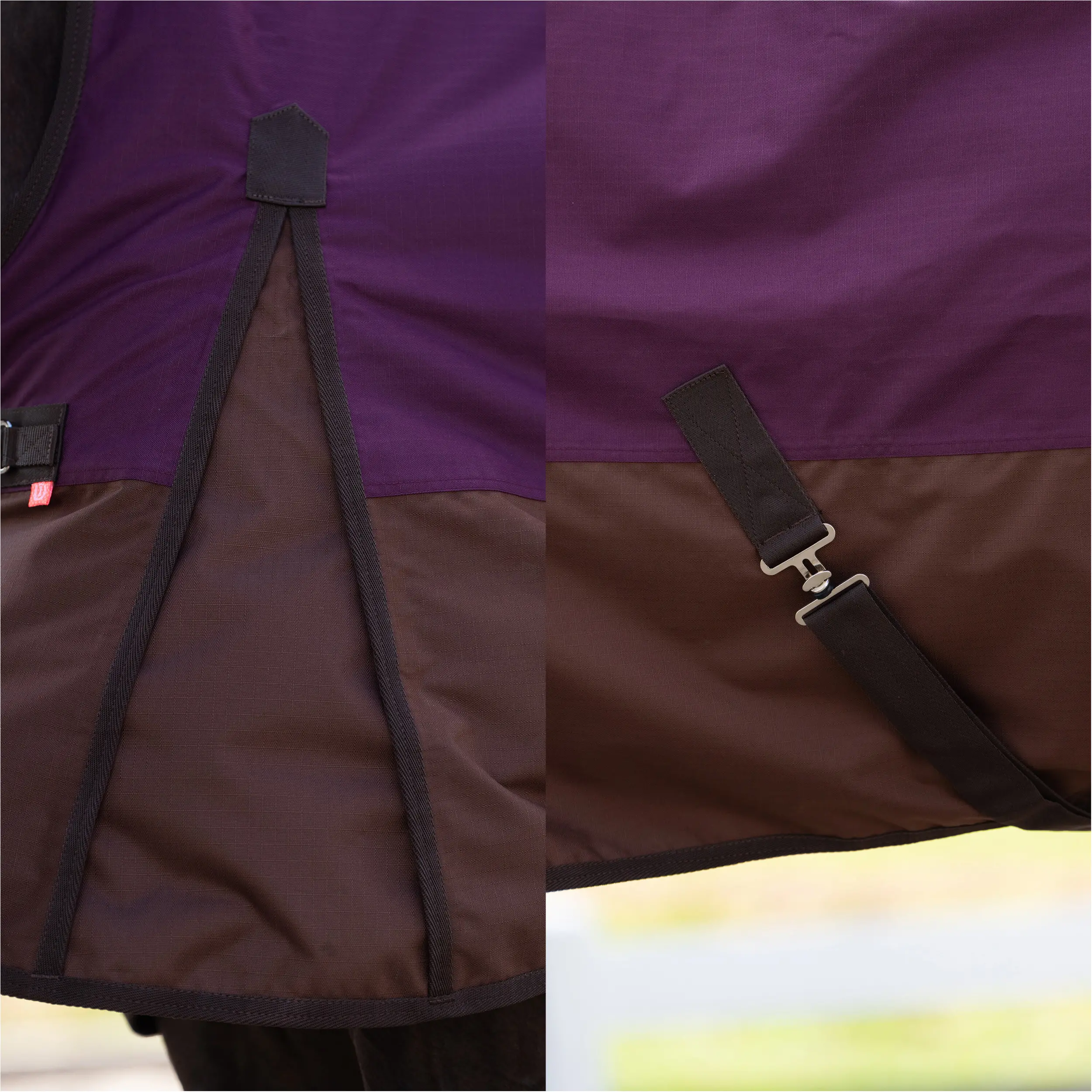 Outdoordecke mit hohem Halsteil 300g Füllung 600D IRHCustomized burgundy/light braun