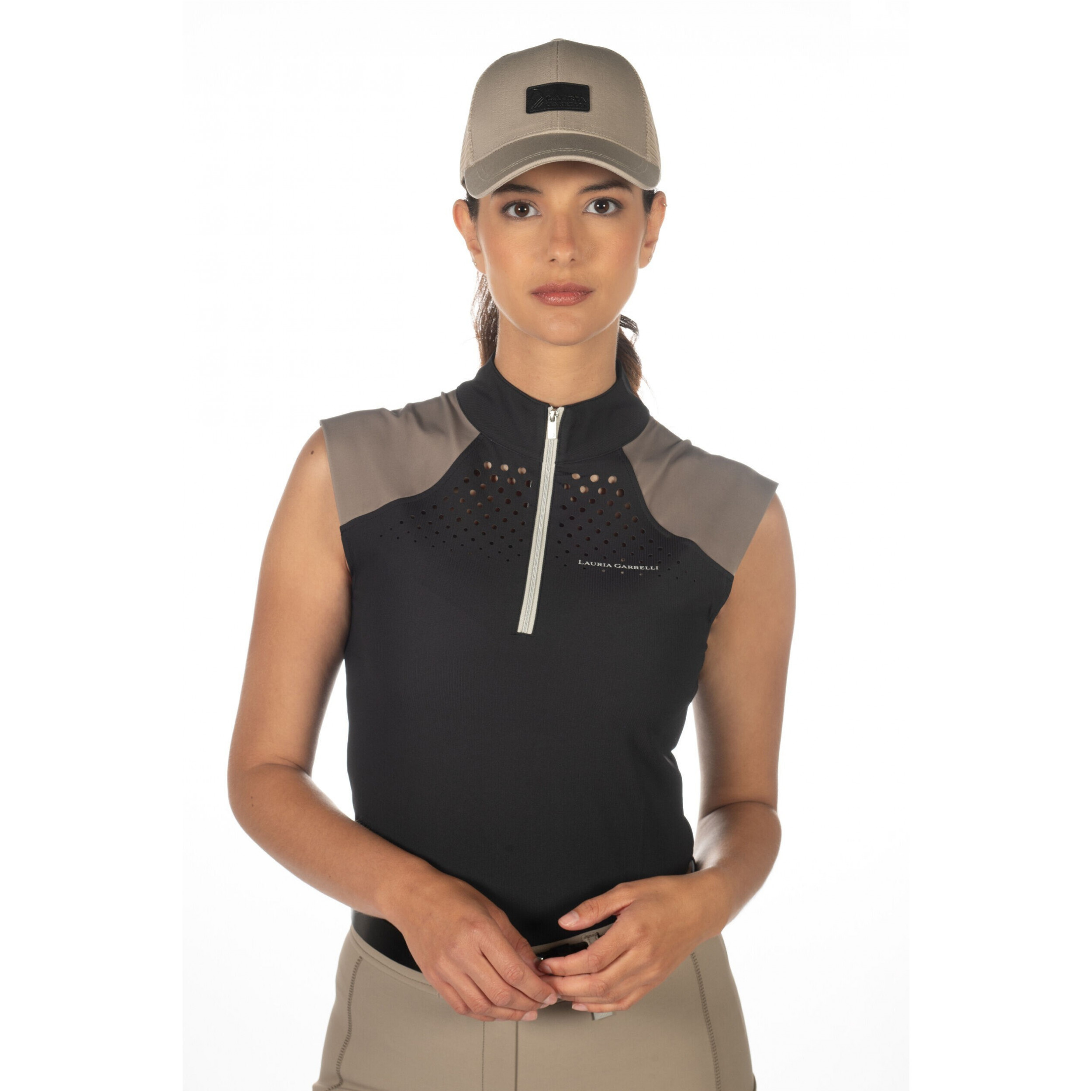 Damen Funktionstop AMALFI schwarz/taupe