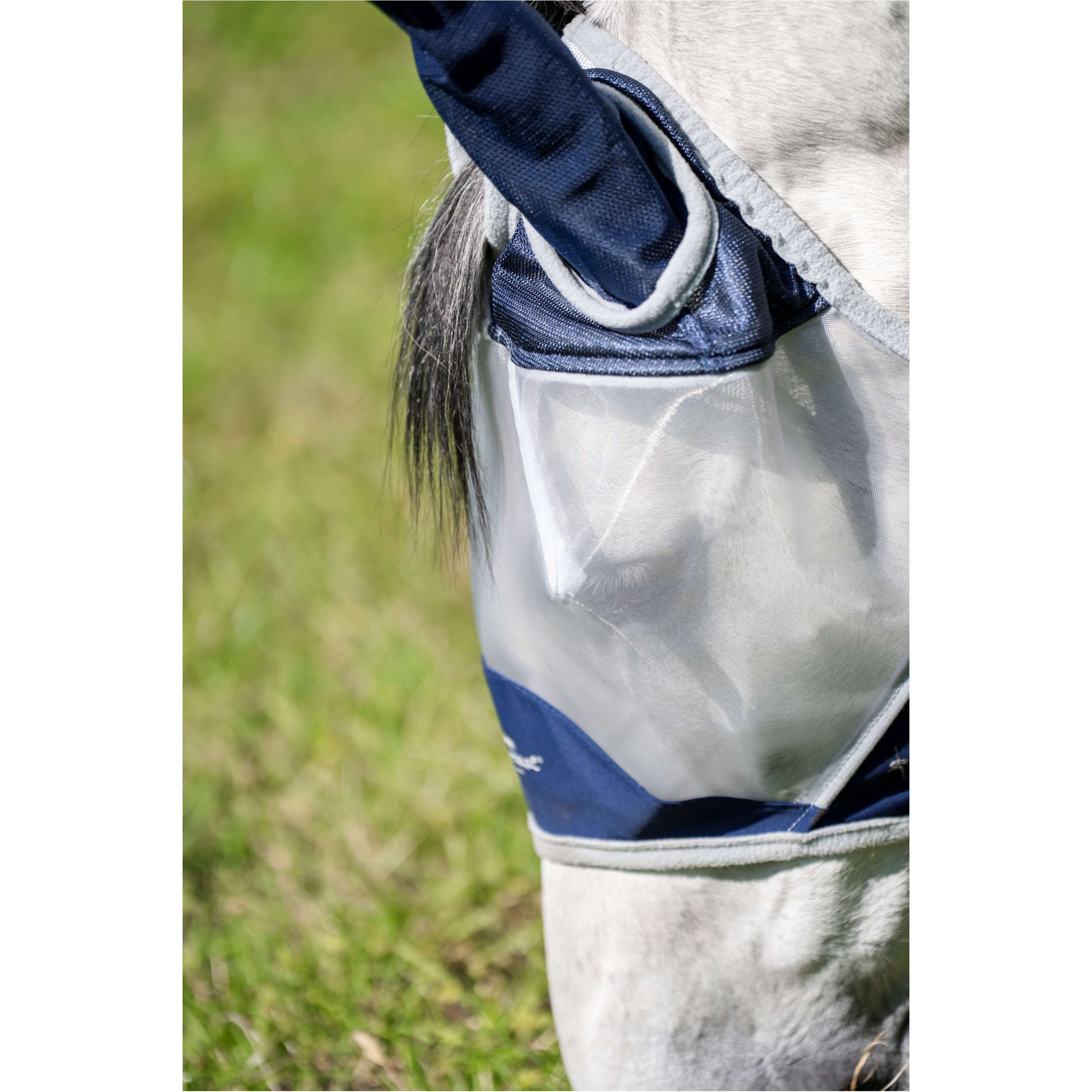 Fliegenmaske AMIGO Shield Flymask navy/silver