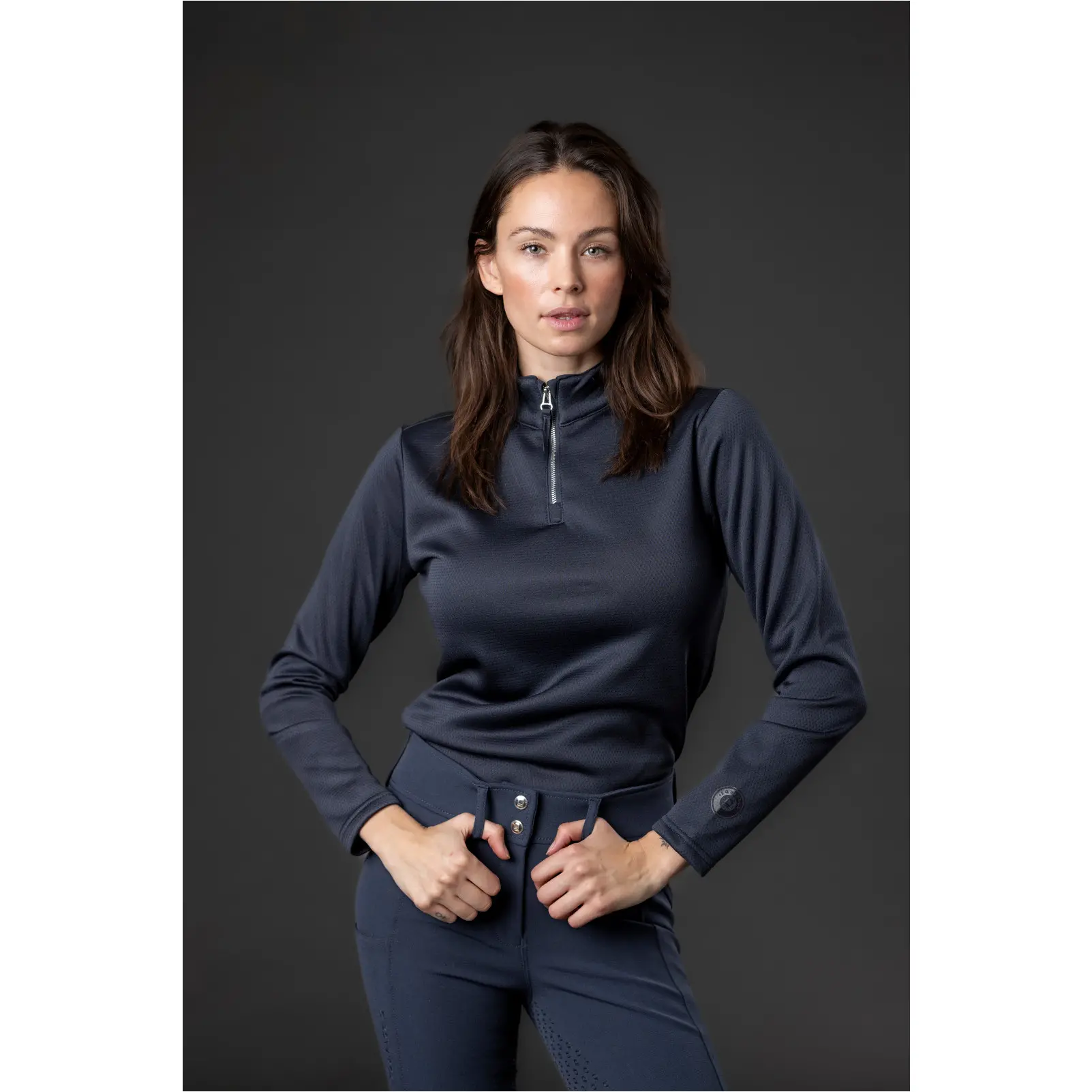 Damen Funktionsshirt Langarm SCARLET half-zip navy Damen Funktionsshirt Langarm SCARLET half-zip navy