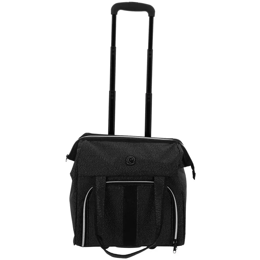 Putztasche mit Rollen schwarz