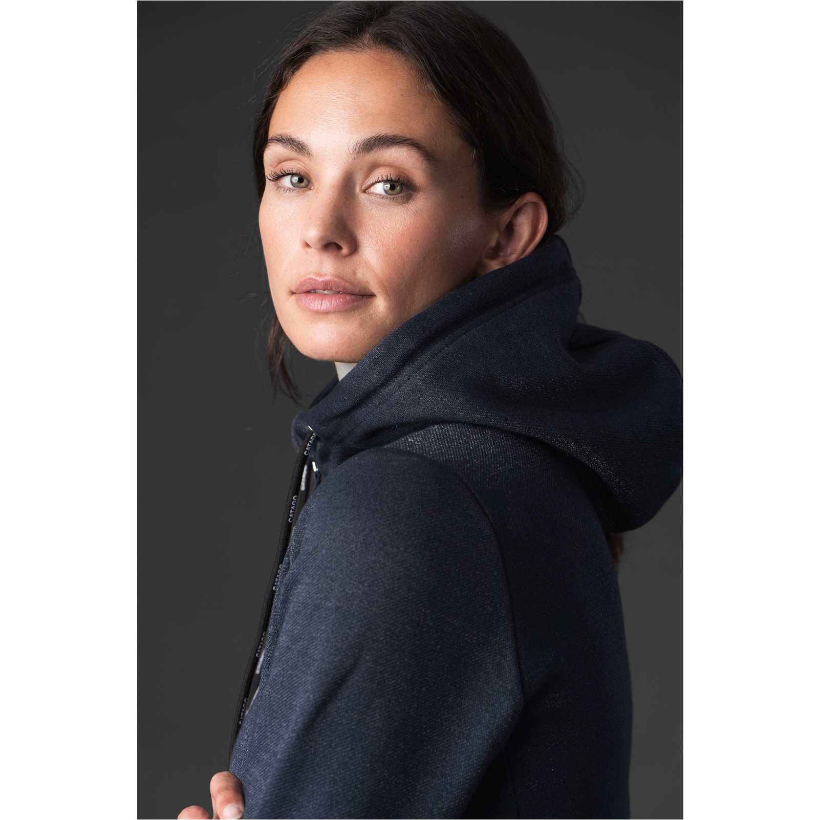Damen Kapuzenpullover mit Reißverschluss NATALIE navy