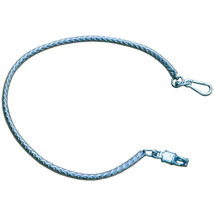 Anbindekette mit PVC überzogen silber