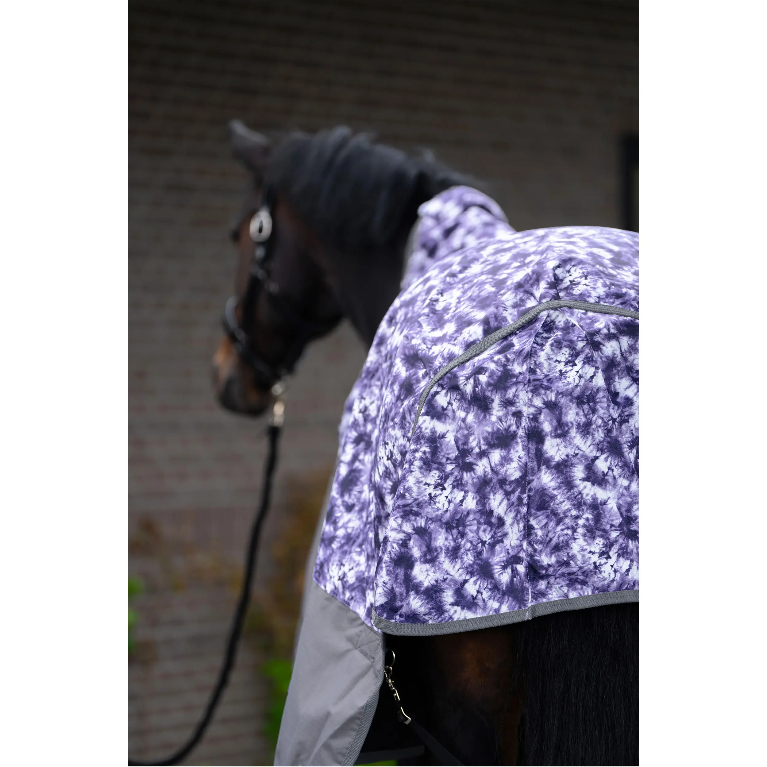 Outdoordecke High Neck 600D IRHCustomized purple check/grey