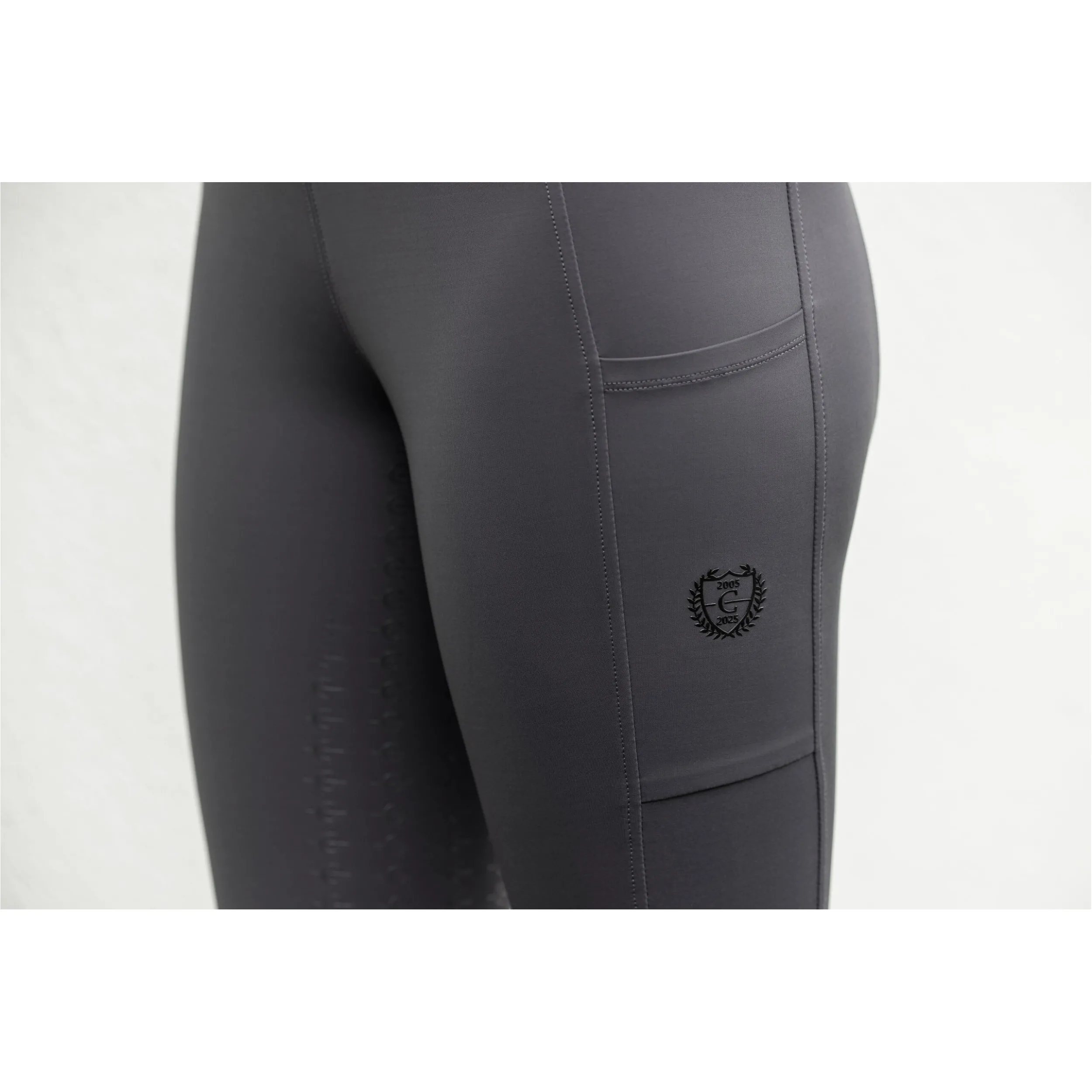 Damen Reitleggings Silikon Vollbesatz ANNIVERSARY graphite