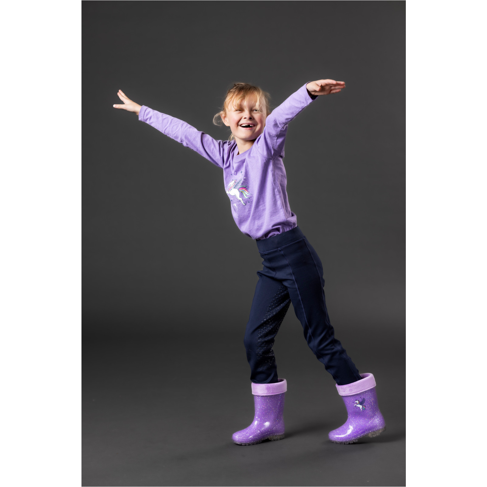 Winter Kinder Reitleggings Silikon Vollbesatz SOPHIA navy Winter Kinder Reitleggings Silikon Vollbesatz SOPHIA navy
