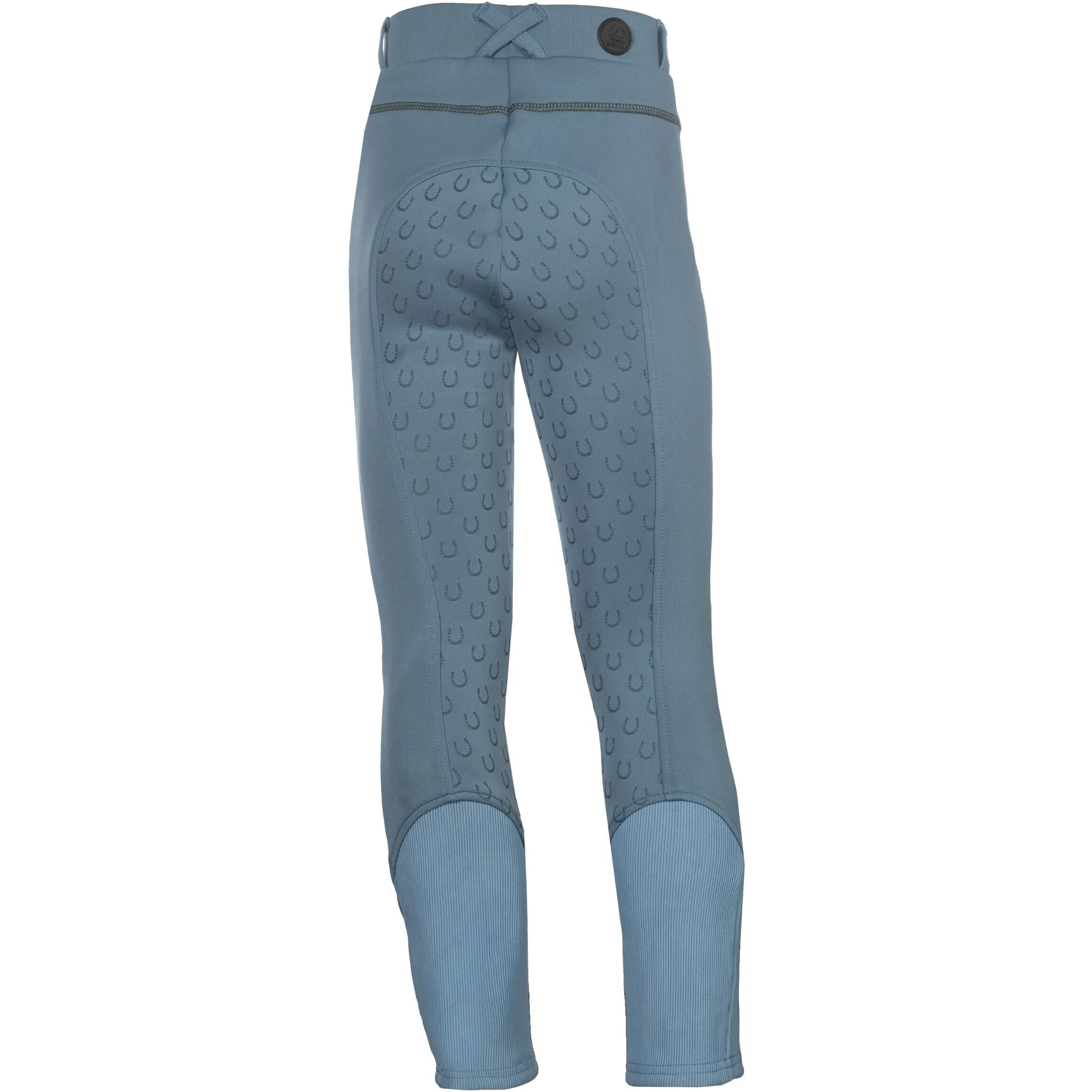 Kinder Reitleggings Silikon Vollbesatz CLAIRE rauchblau