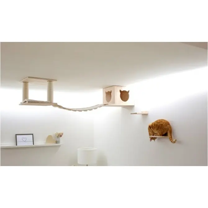 Katzenspielplatz TOP 5-teilig natur/weiß