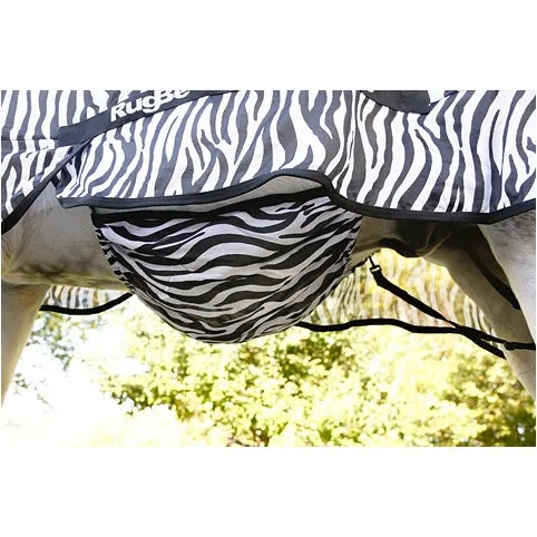 Fliegendecke mit Halsteil RugBe ZEBRA schwarz/weiss