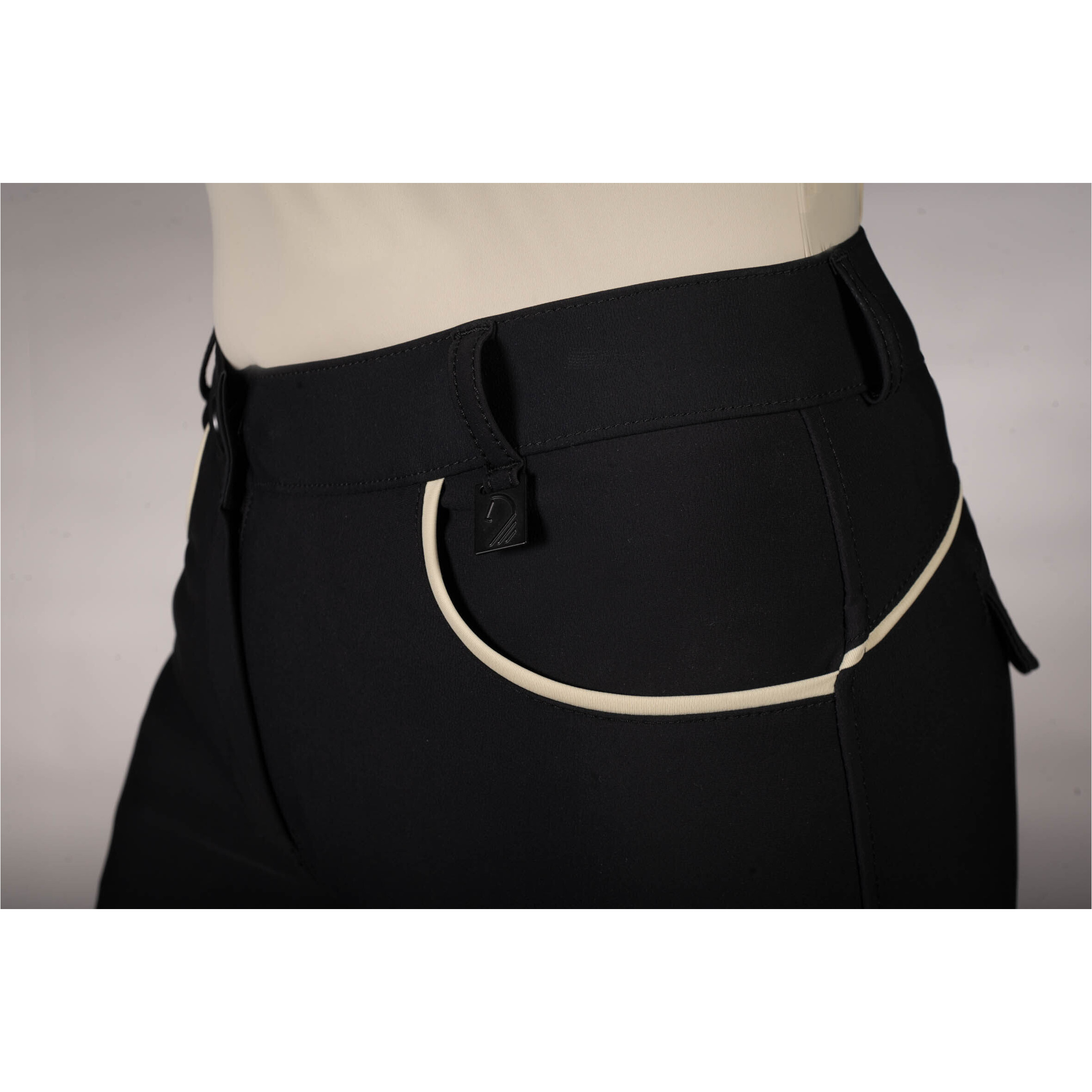 Damen Reithose Silikon Kniebesatz LIMONE schwarz