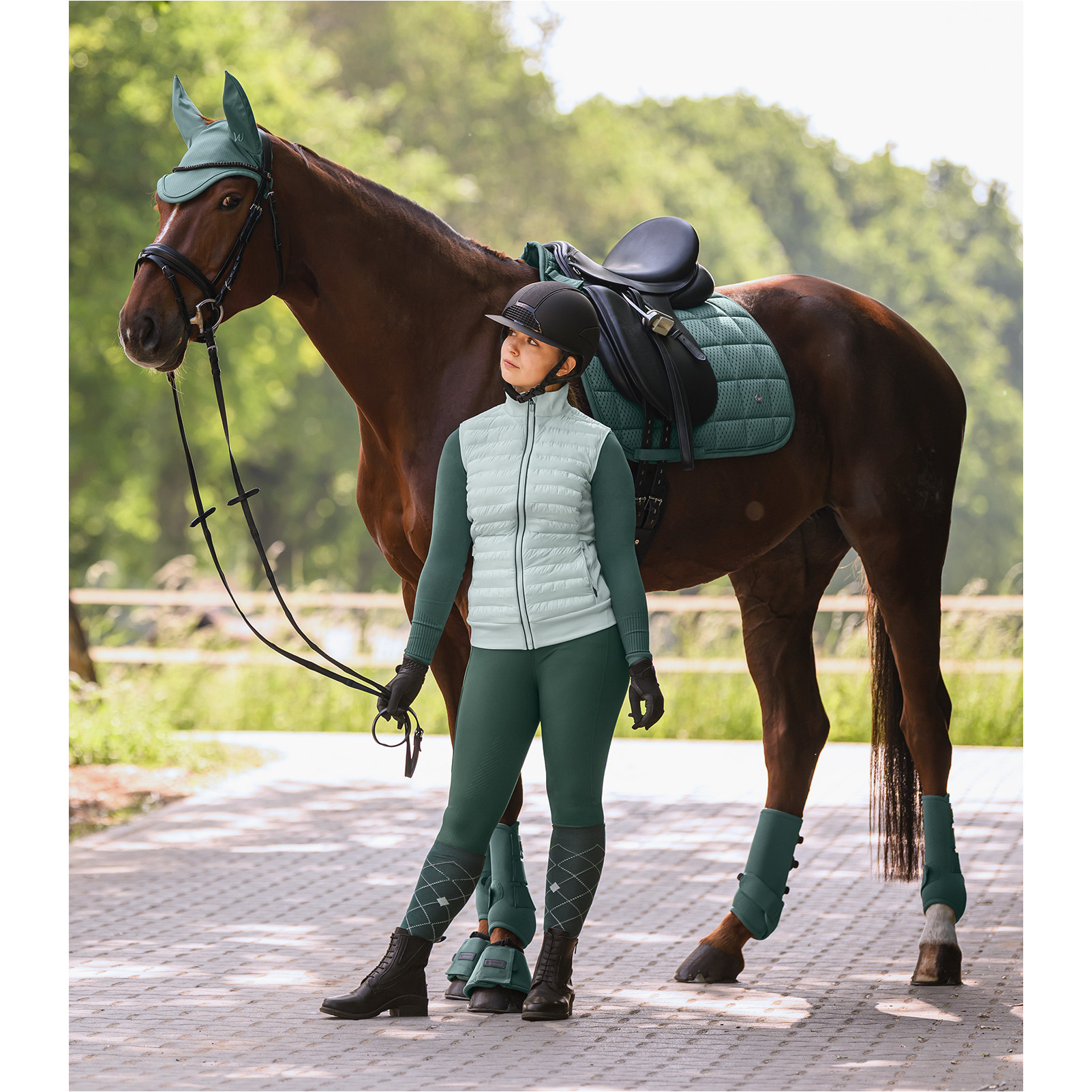 Schabracke BREATH PERFORMANCE piniengrün Warmblut Schabracke BREATH PERFORMANCE piniengrün Warmblut