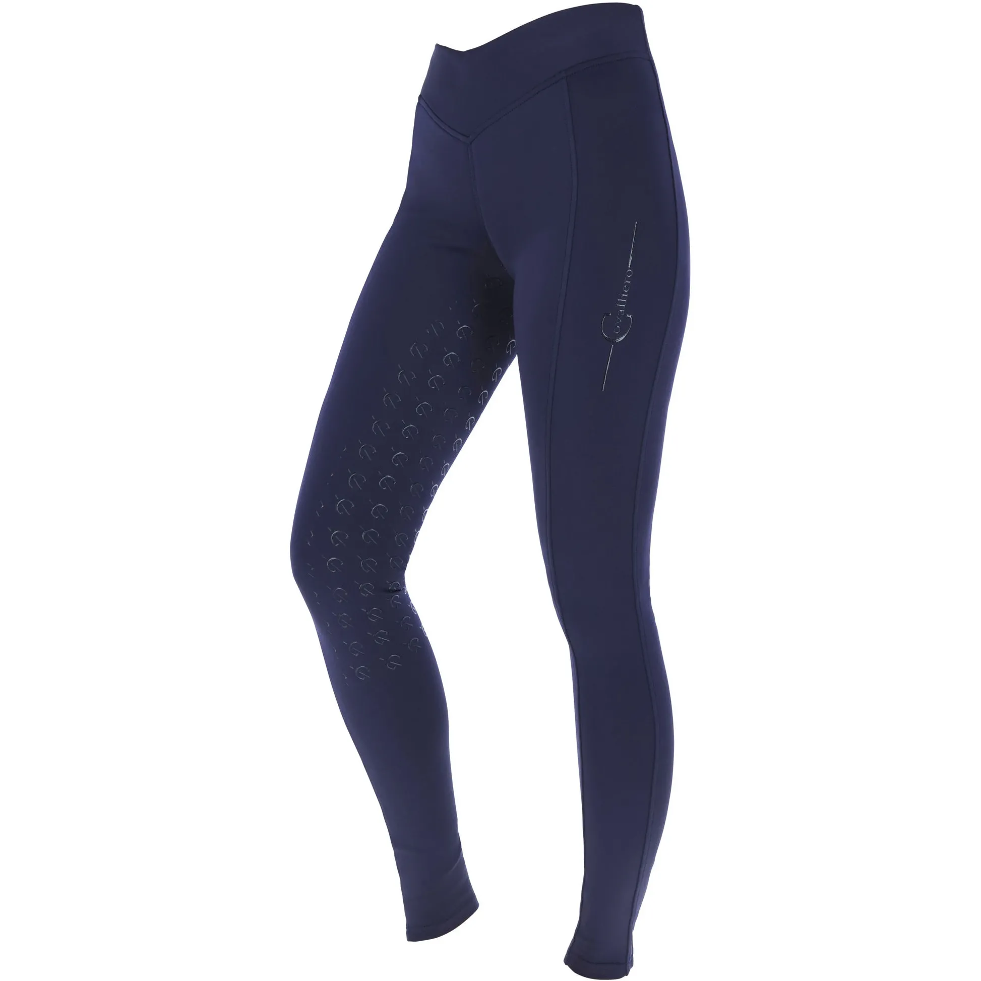 Kinder Reitleggings Silikon Vollbesatz CLASSIC STAR navy