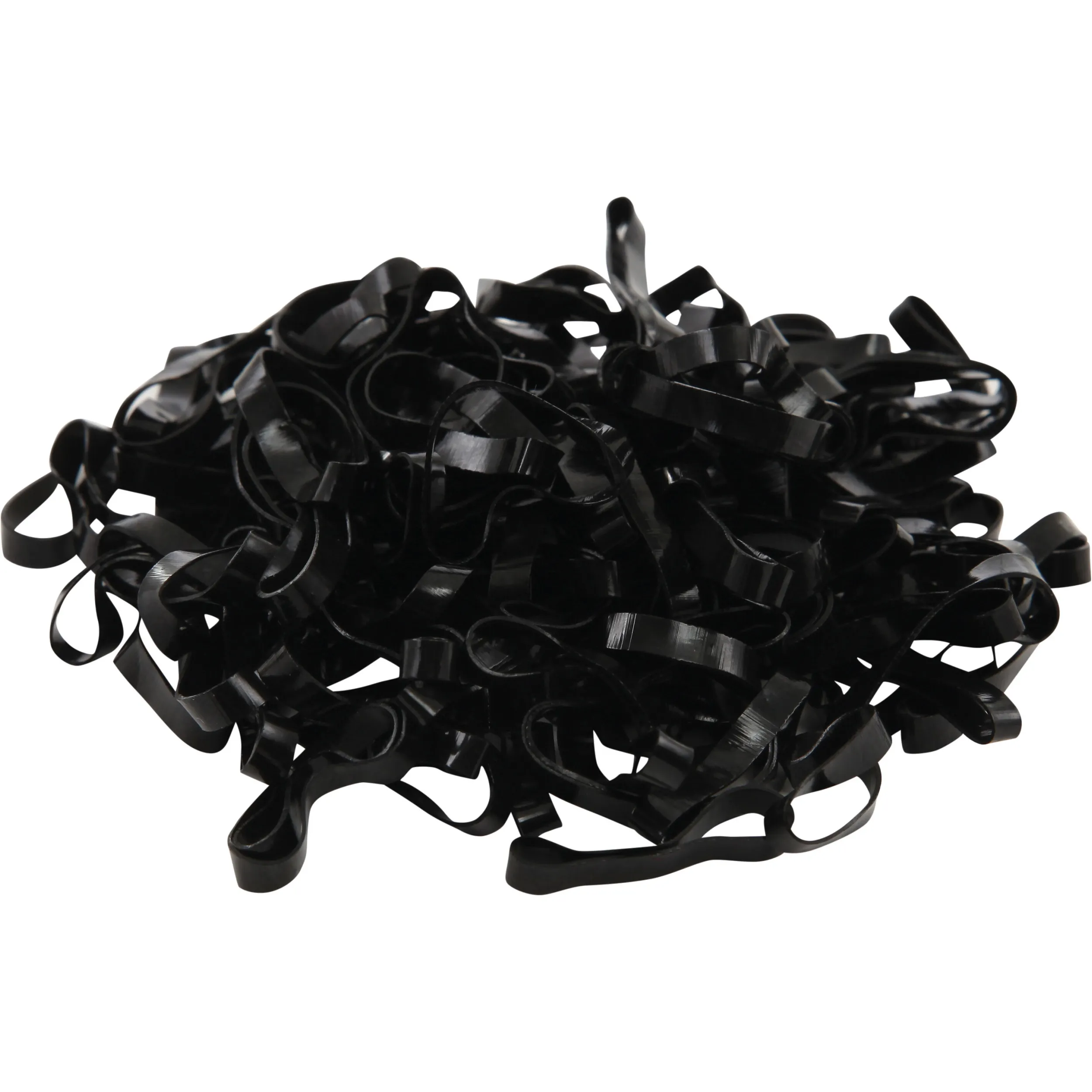 Einflechtgummis aus Silikon (500 Stk.) schwarz