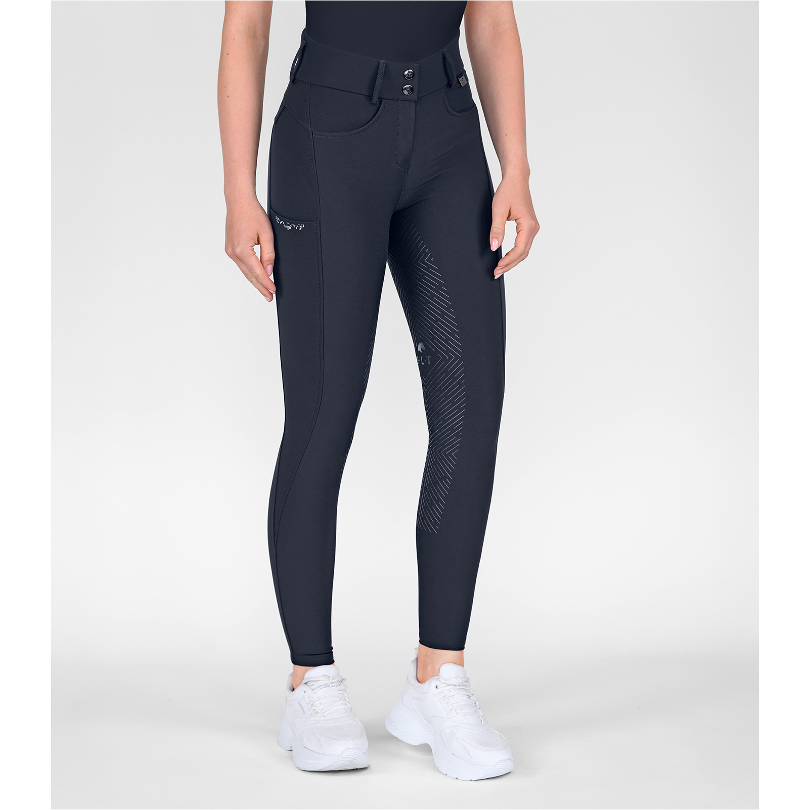 Damen Reithose Silikon Vollbesatz COMFORT RIDE GLAM tiefblau