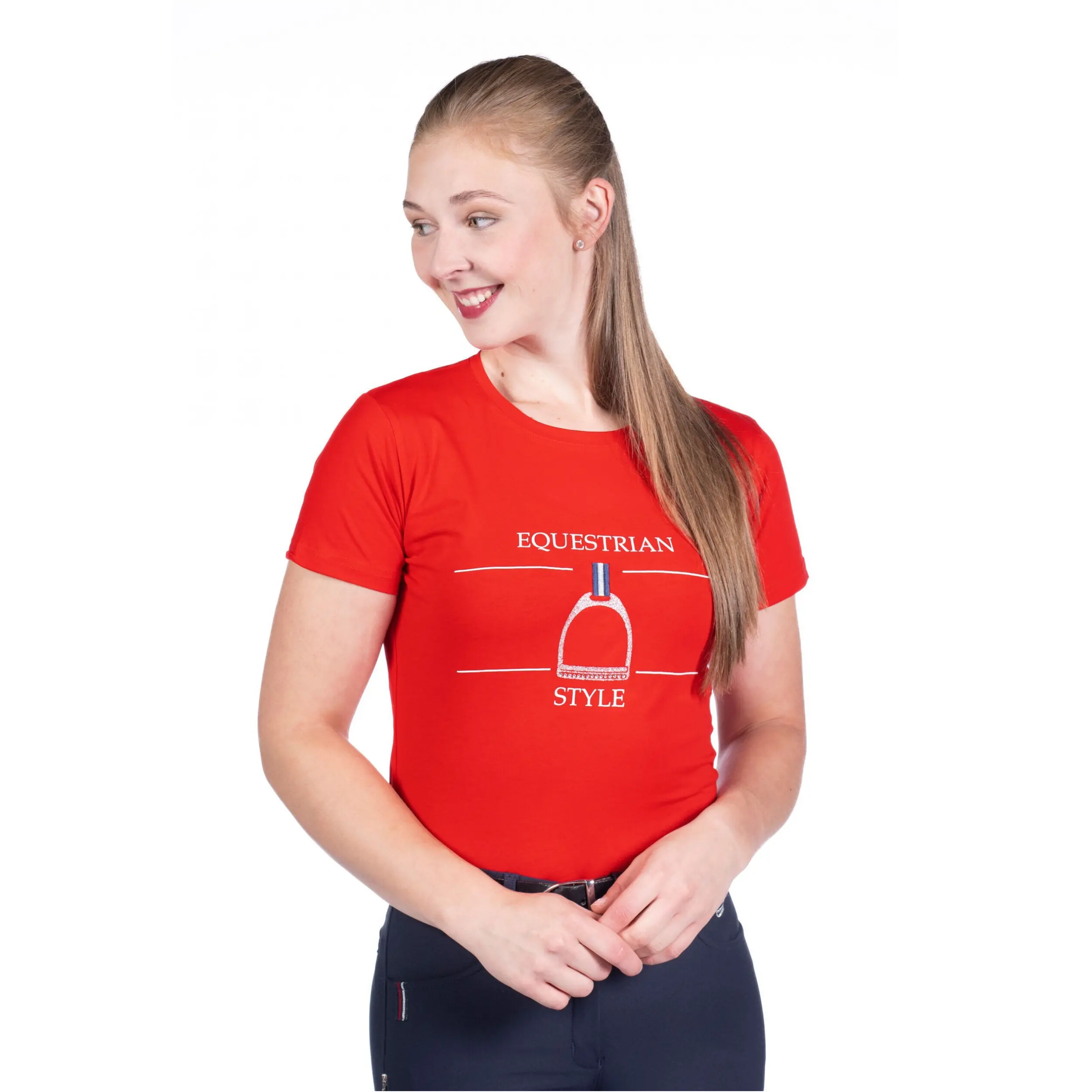 Damen T-Shirt EQUINE SPORTS STYLE rot