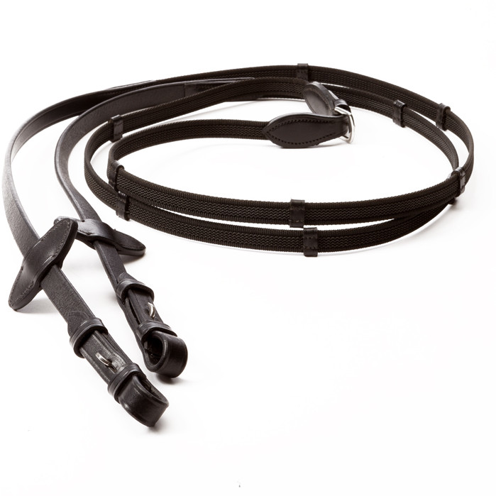 Trensenzaum englisch kombiniert JULIANA schwarz lack/weiß