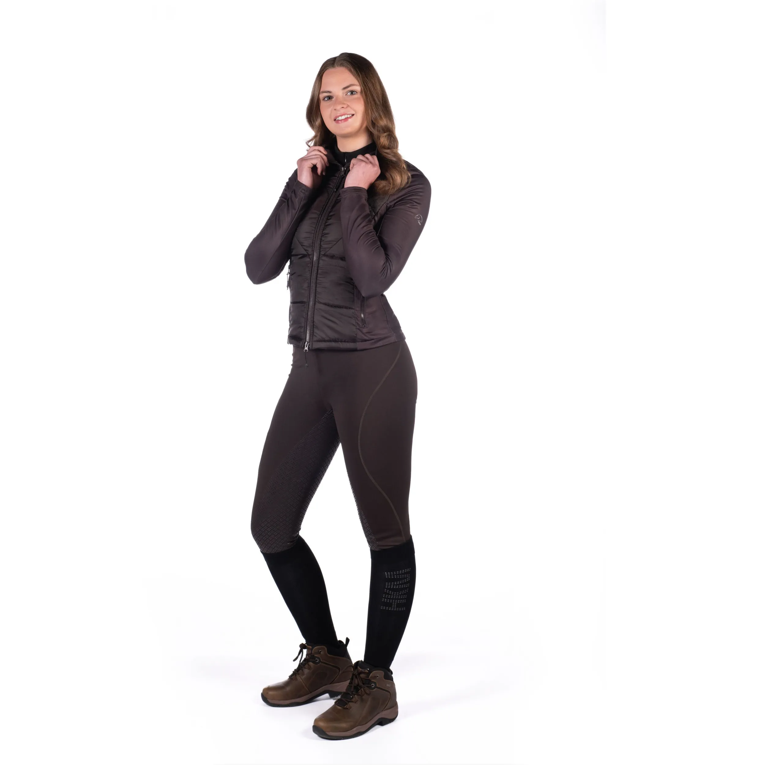 Damen Jersey-/Nylonjacke PRAG II STYLE dunkelbraun