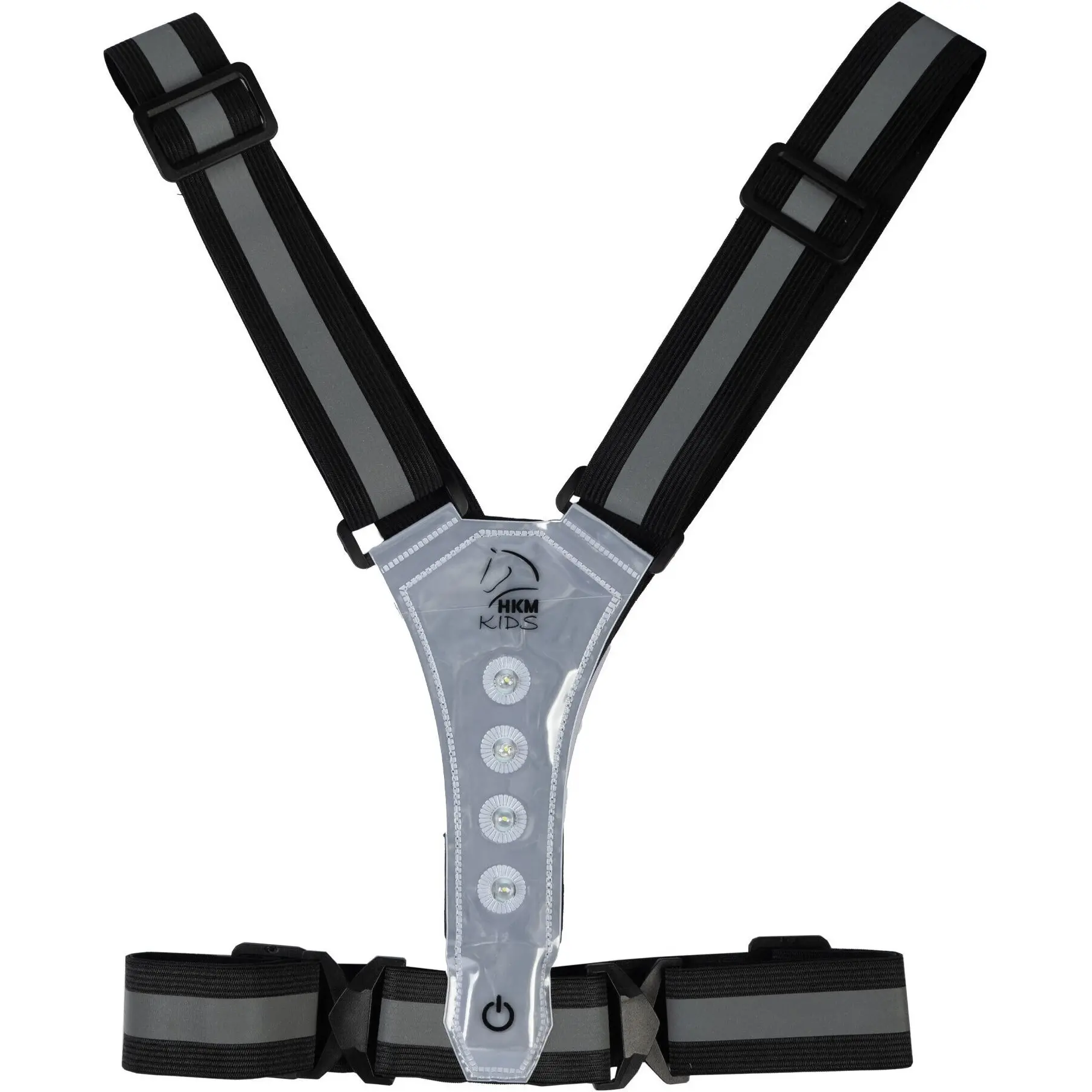 LED-Leuchtweste schwarz/silber