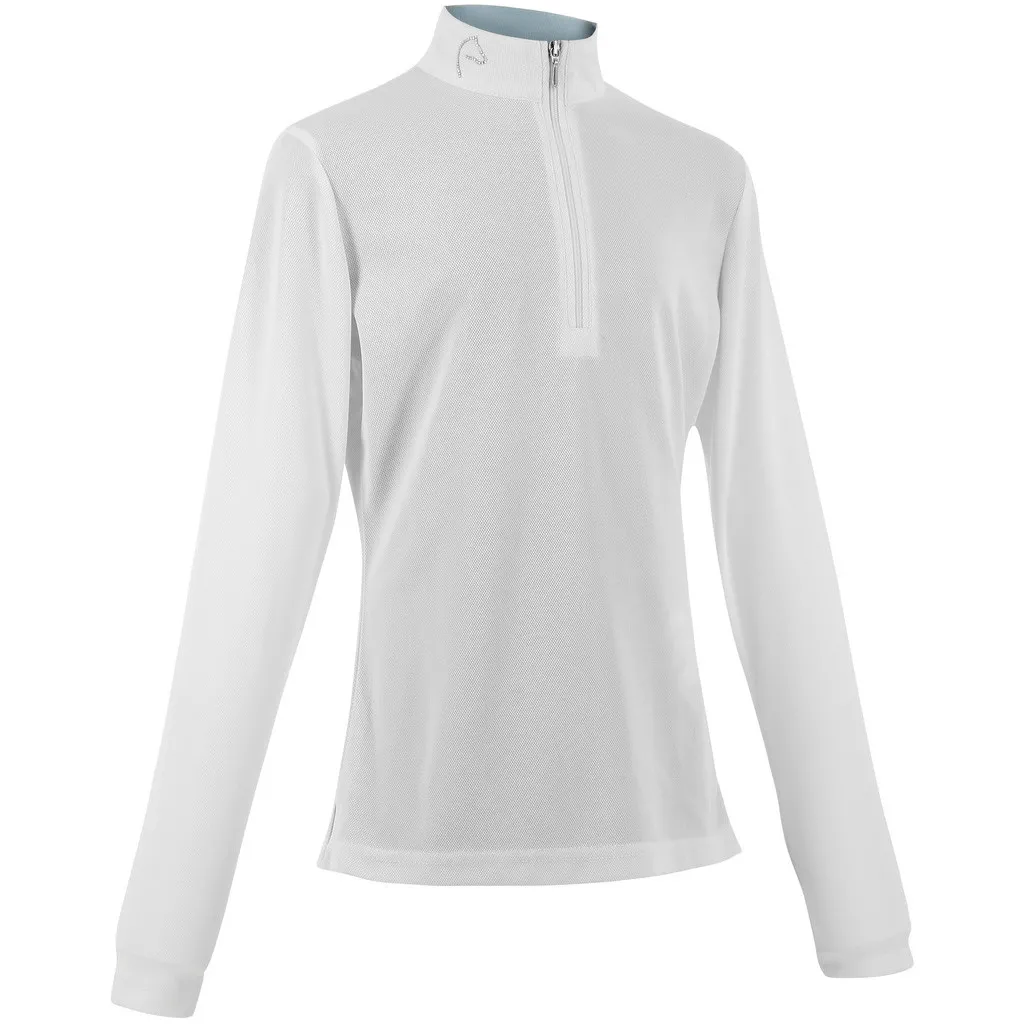 Damen Turniershirt Langarm BUFFY weiß