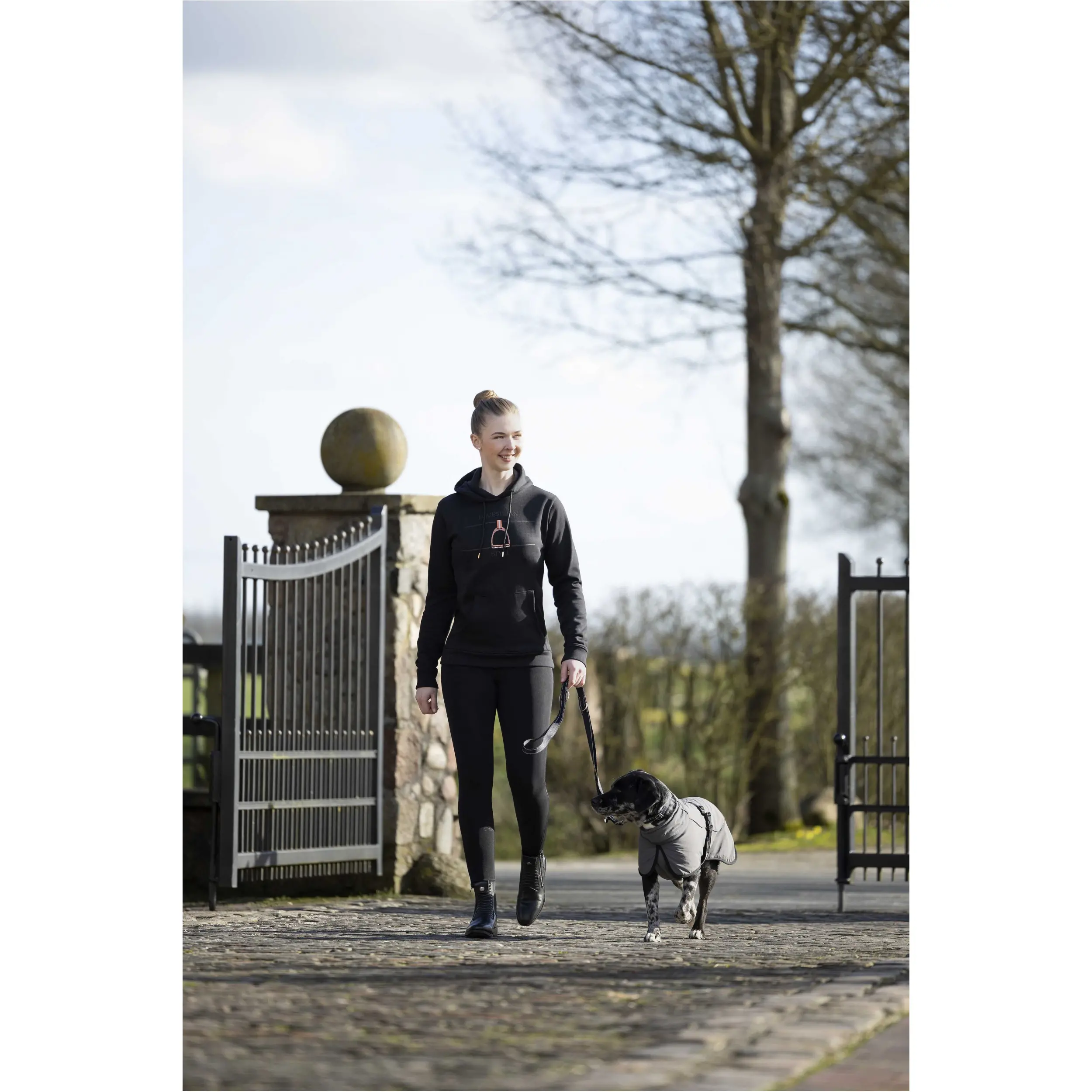 Damen Hoody EQUINE SPORTS STYLE schwarz/rosegold