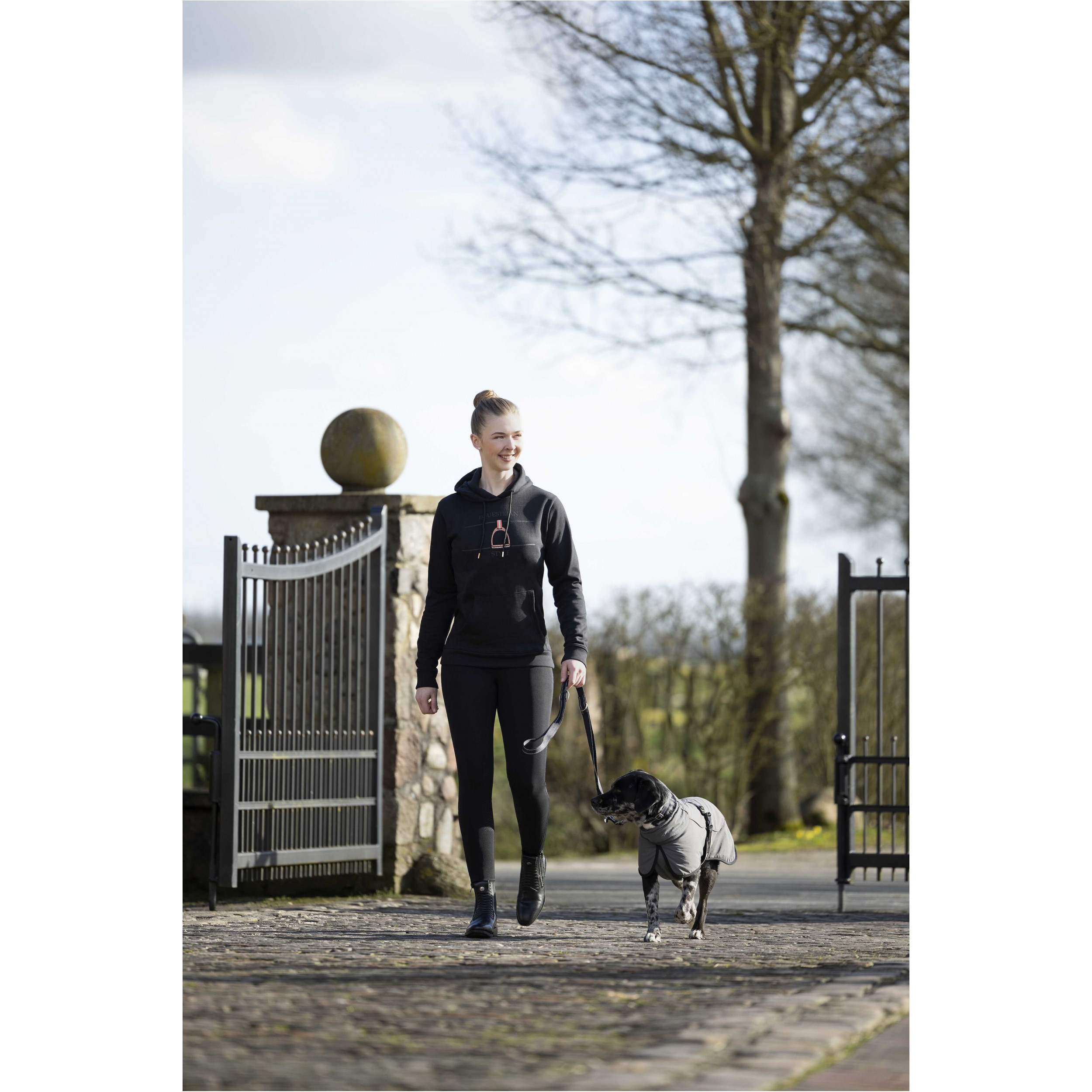 Damen Hoody EQUINE SPORTS STYLE schwarz/rosegold
