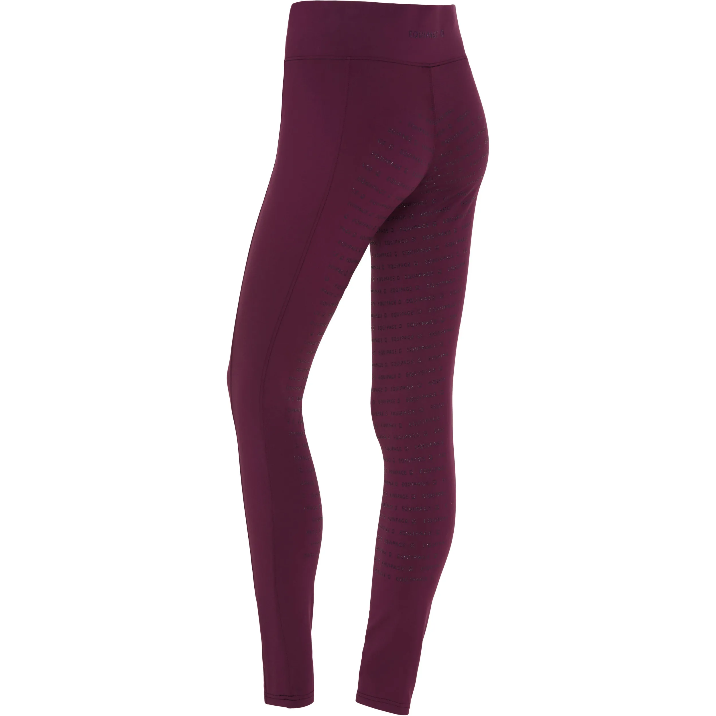 Damen Reitleggings Silikon Vollbesatz TAWNY italian plum