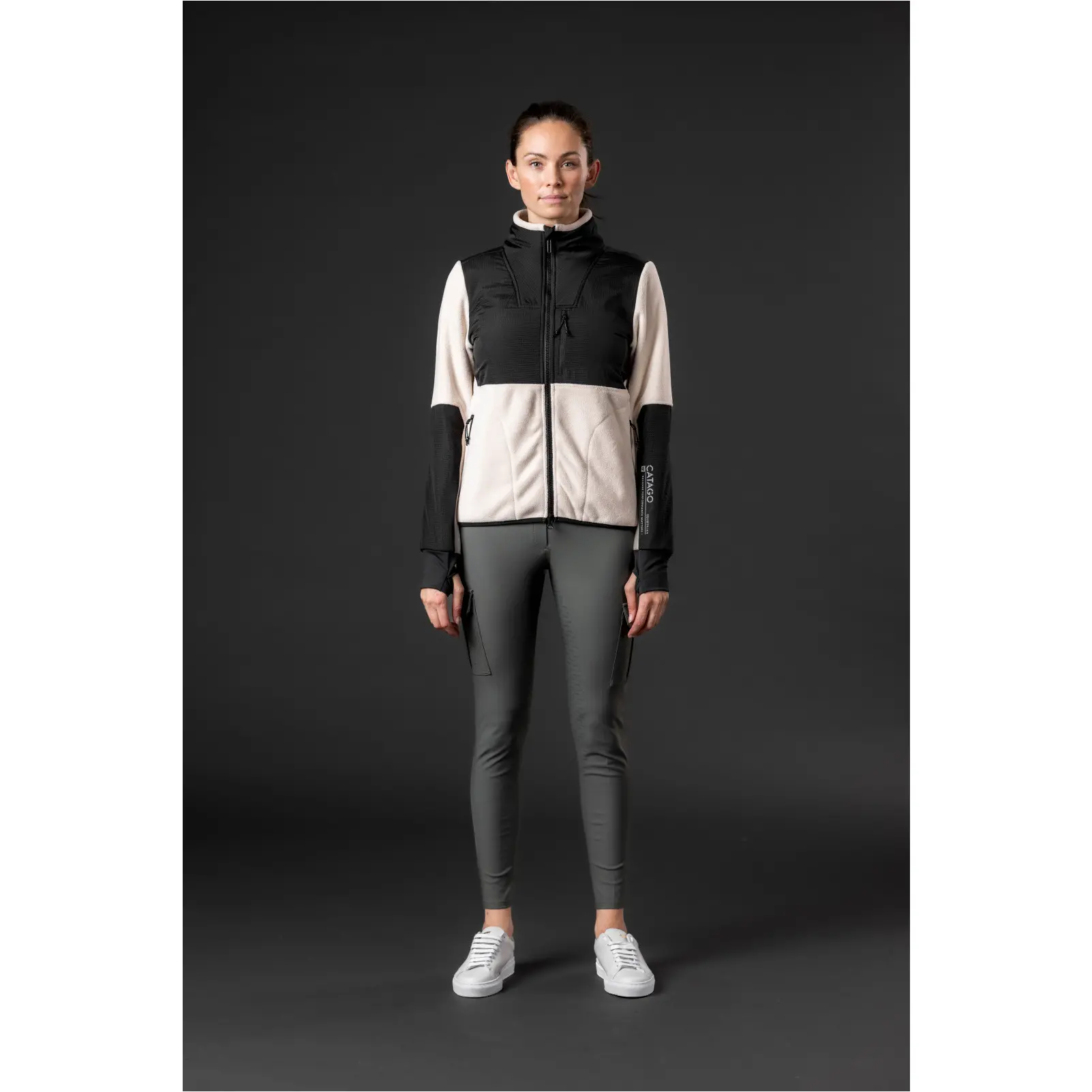 Damen Fleecereitjacke NORMA ZIP sandshell