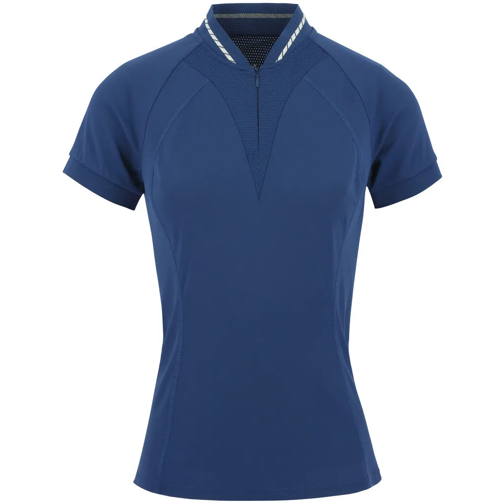 Damen Funktionsshirt ELODIE mit Mesheinsätzen monacoblau