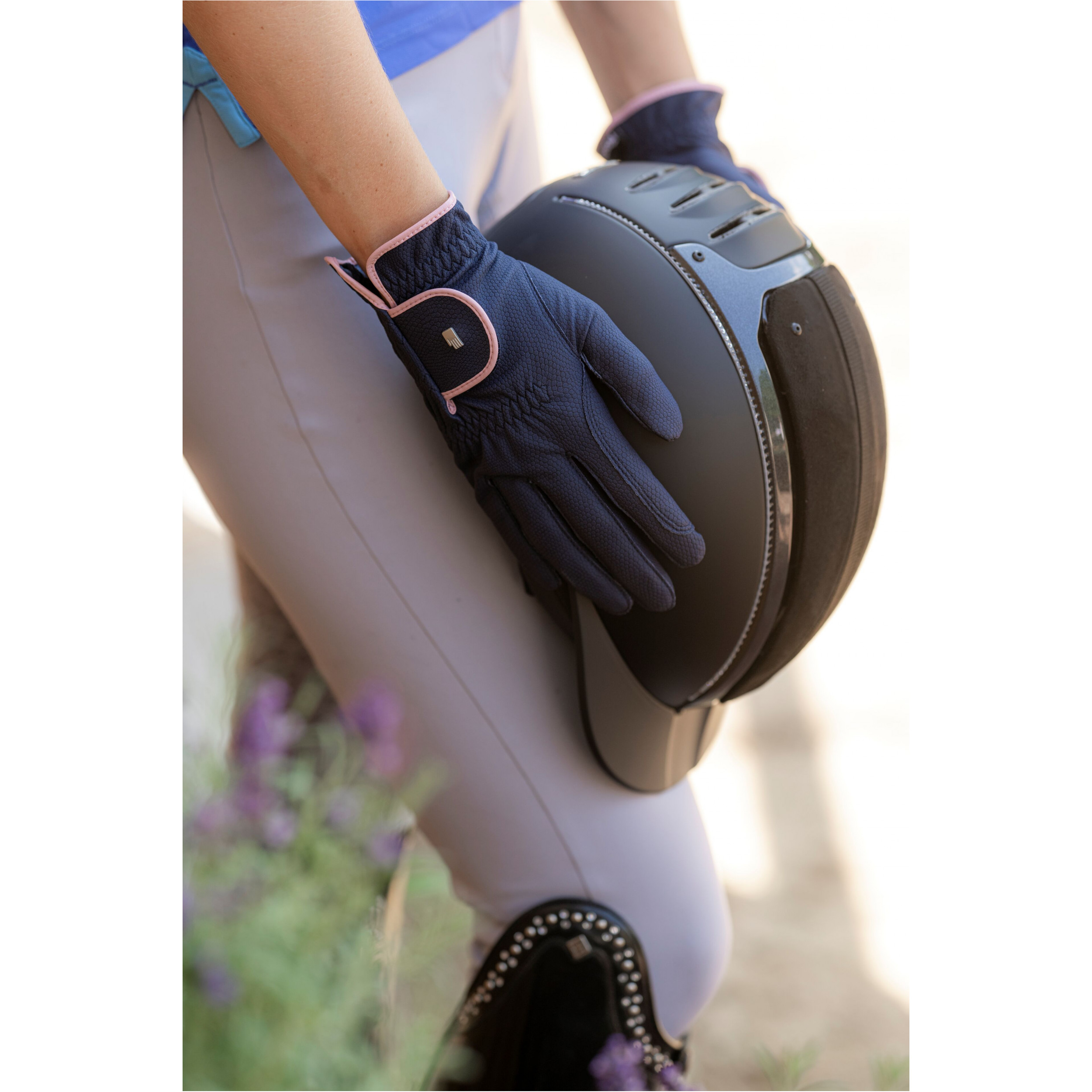 Damen Reithandschuhe LONA navy/vintage pink
