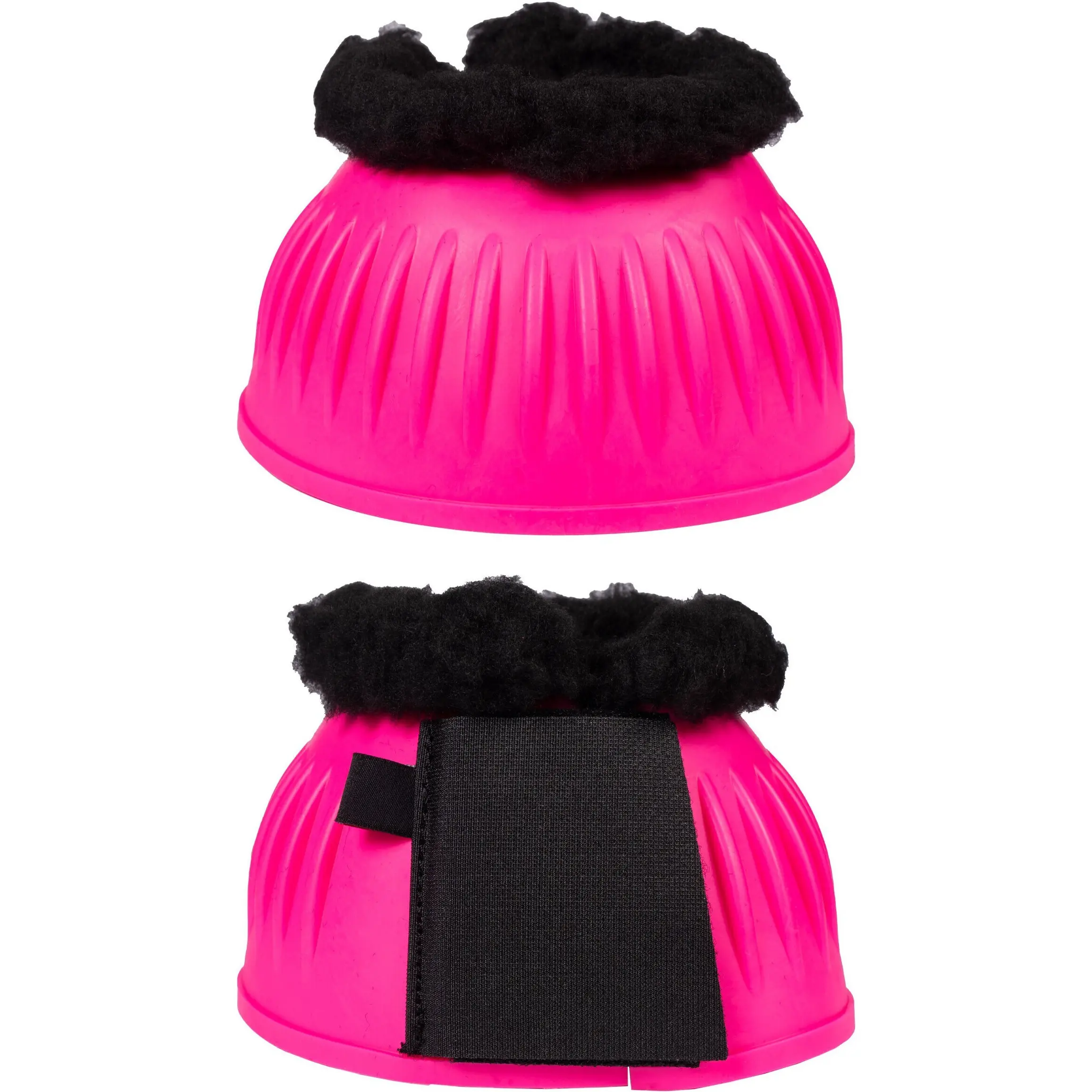 Gummispringglocken mit Fell ATLANTA NEON neon pink