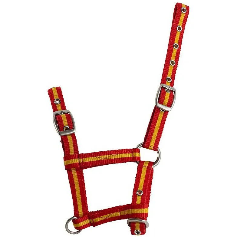 Fohlenhalfter verstellbar rot/gelb/rot