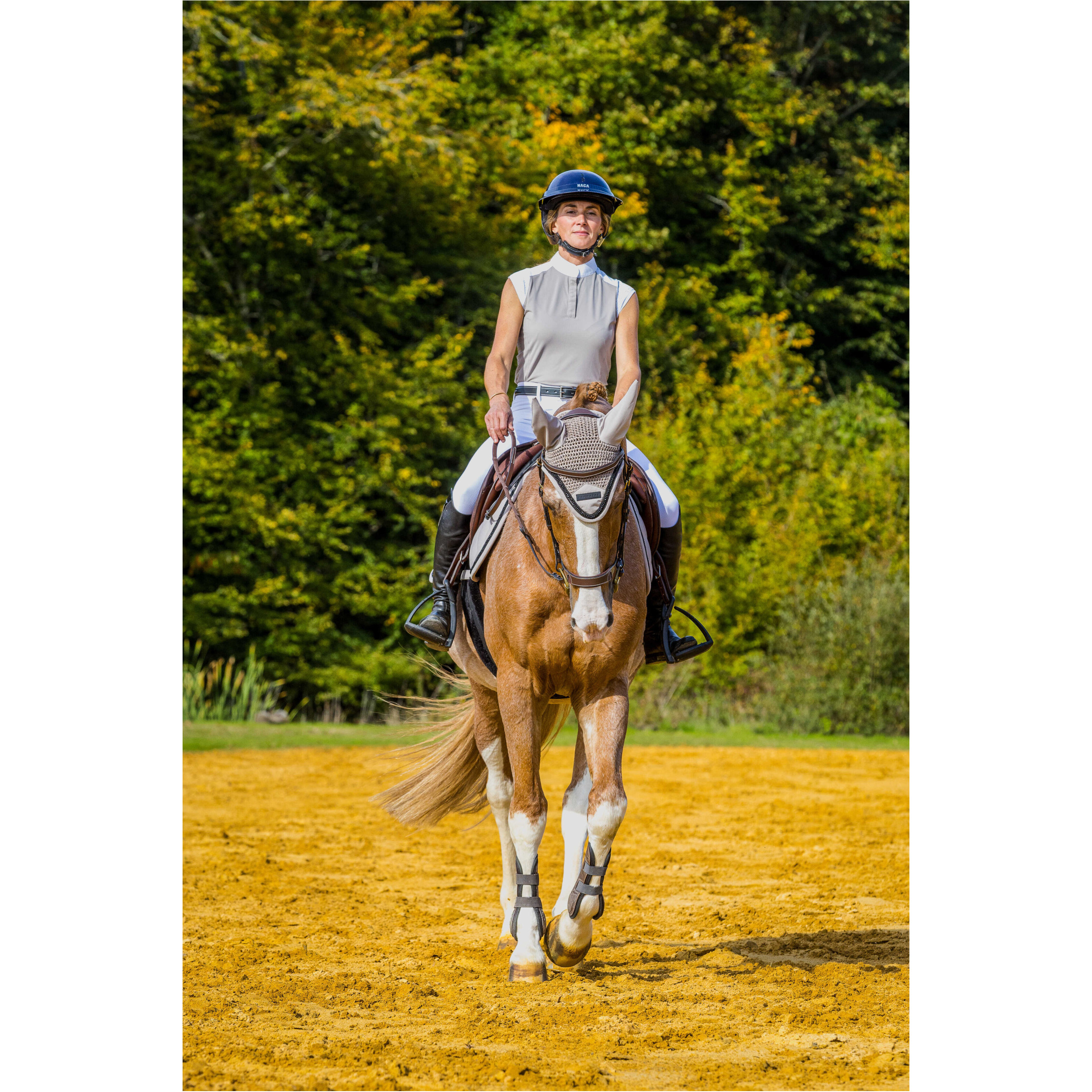 Fliegenhaube PEARL taupe Warmblut