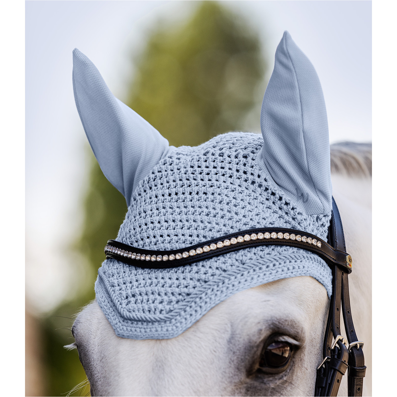 Fliegenhaube mit Mesh-Ohren BASIC pastellblau