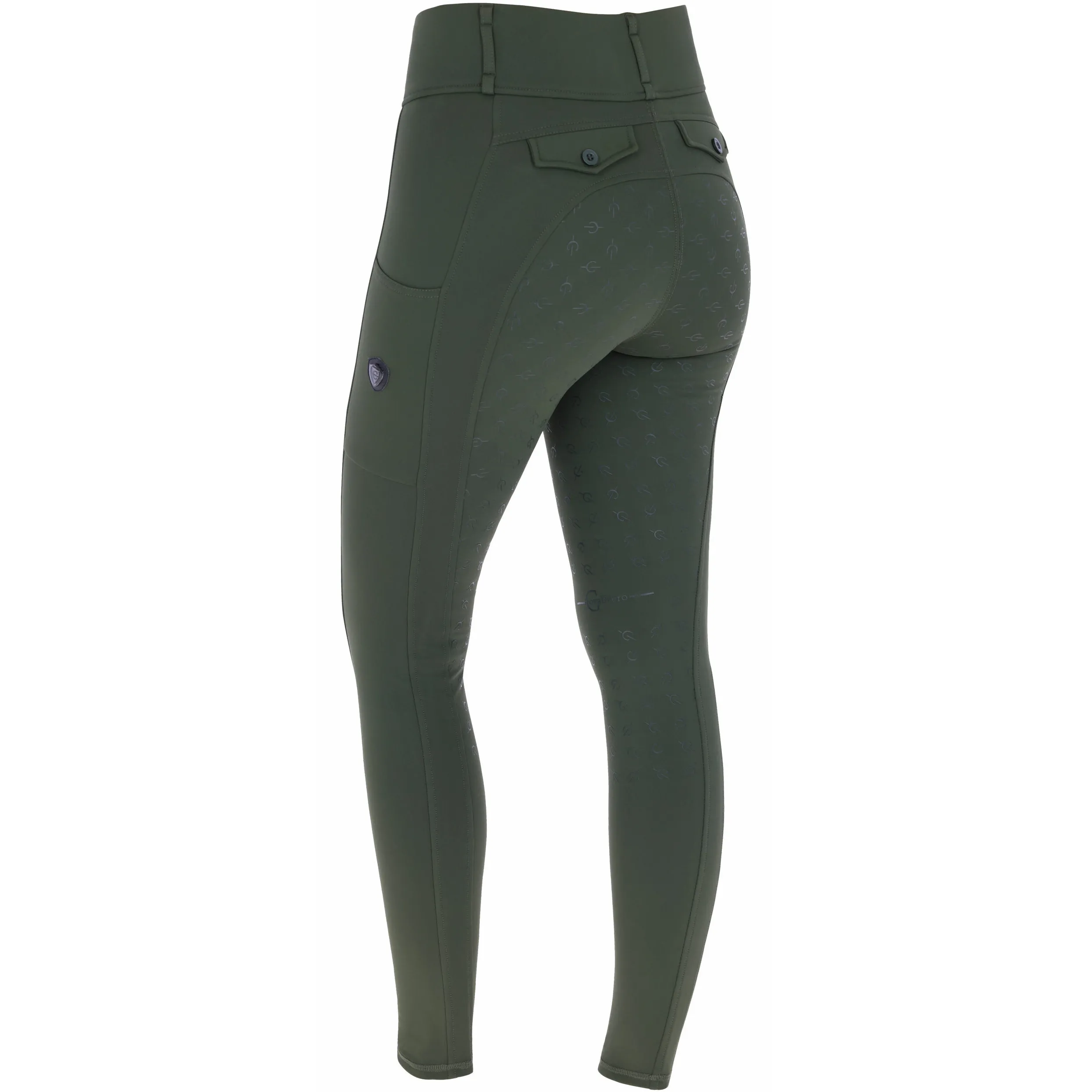 Damen Reitleggings Silikon Vollbesatz H/W24 opal green