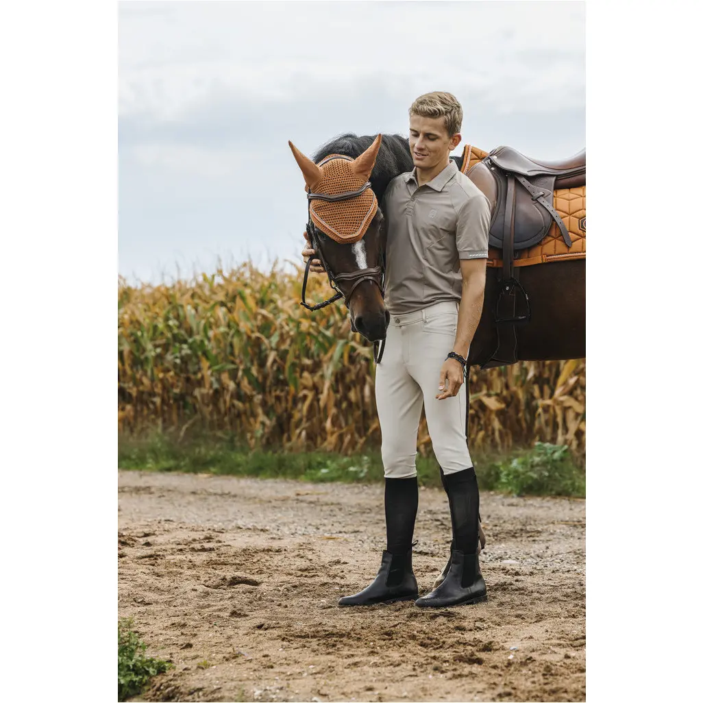 Herren Poloshirt ERIC mit Mesheinsätzen taupe