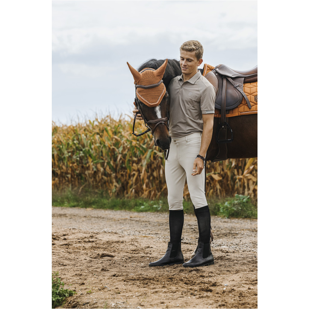 Herren Poloshirt ERIC mit Mesheinsätzen taupe