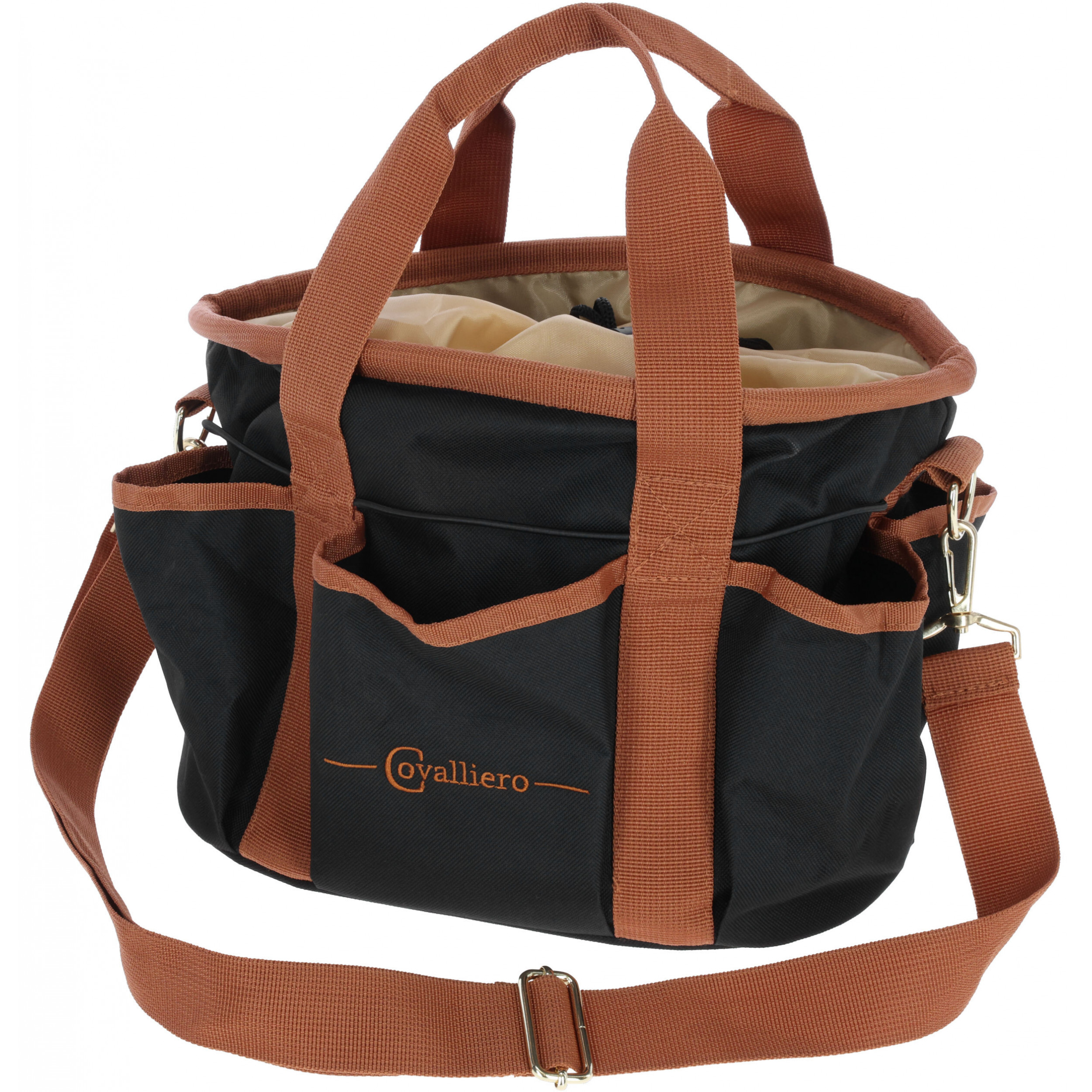 Putztasche schwarz/cognac