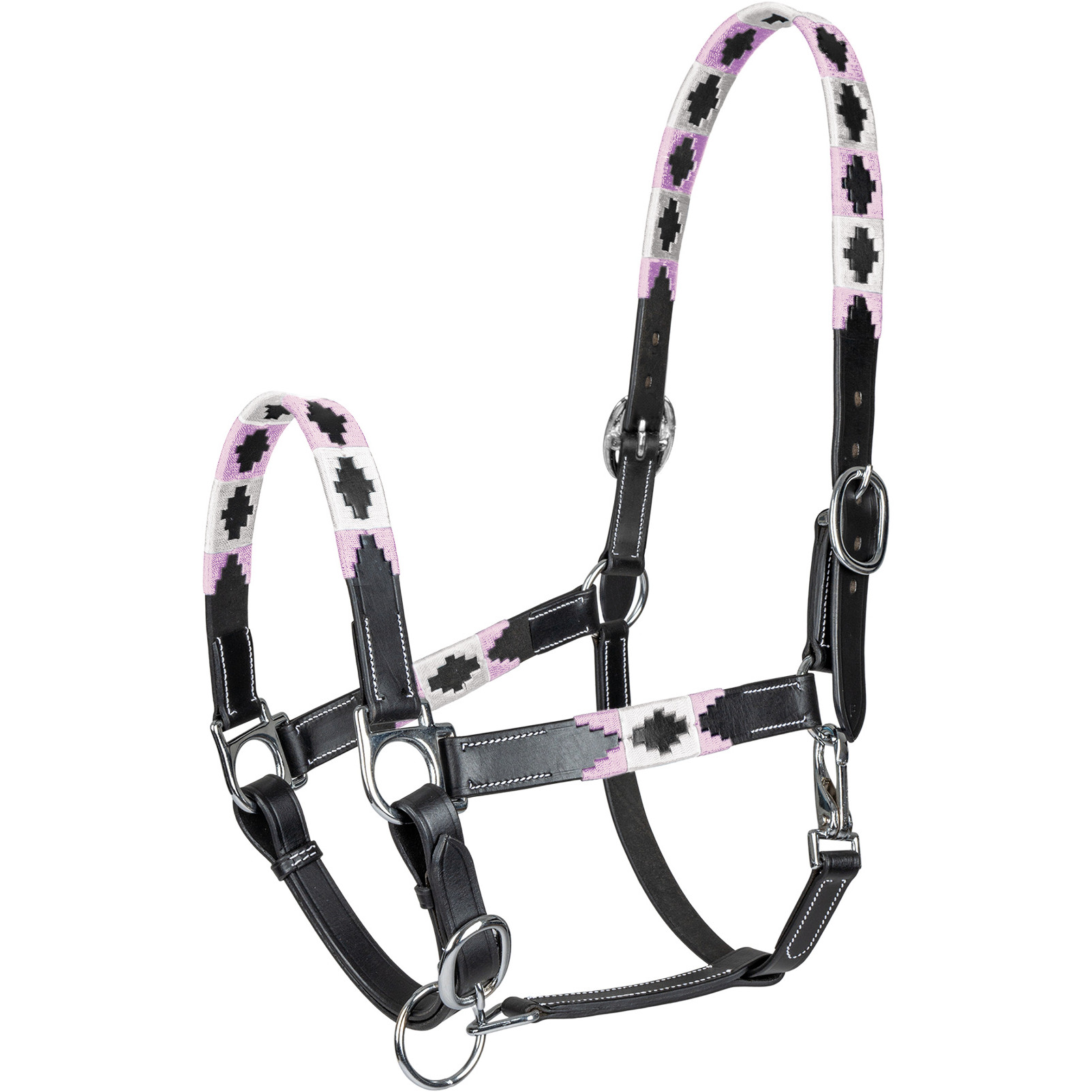 Lederhalfter X-Line POLO rosa/beige