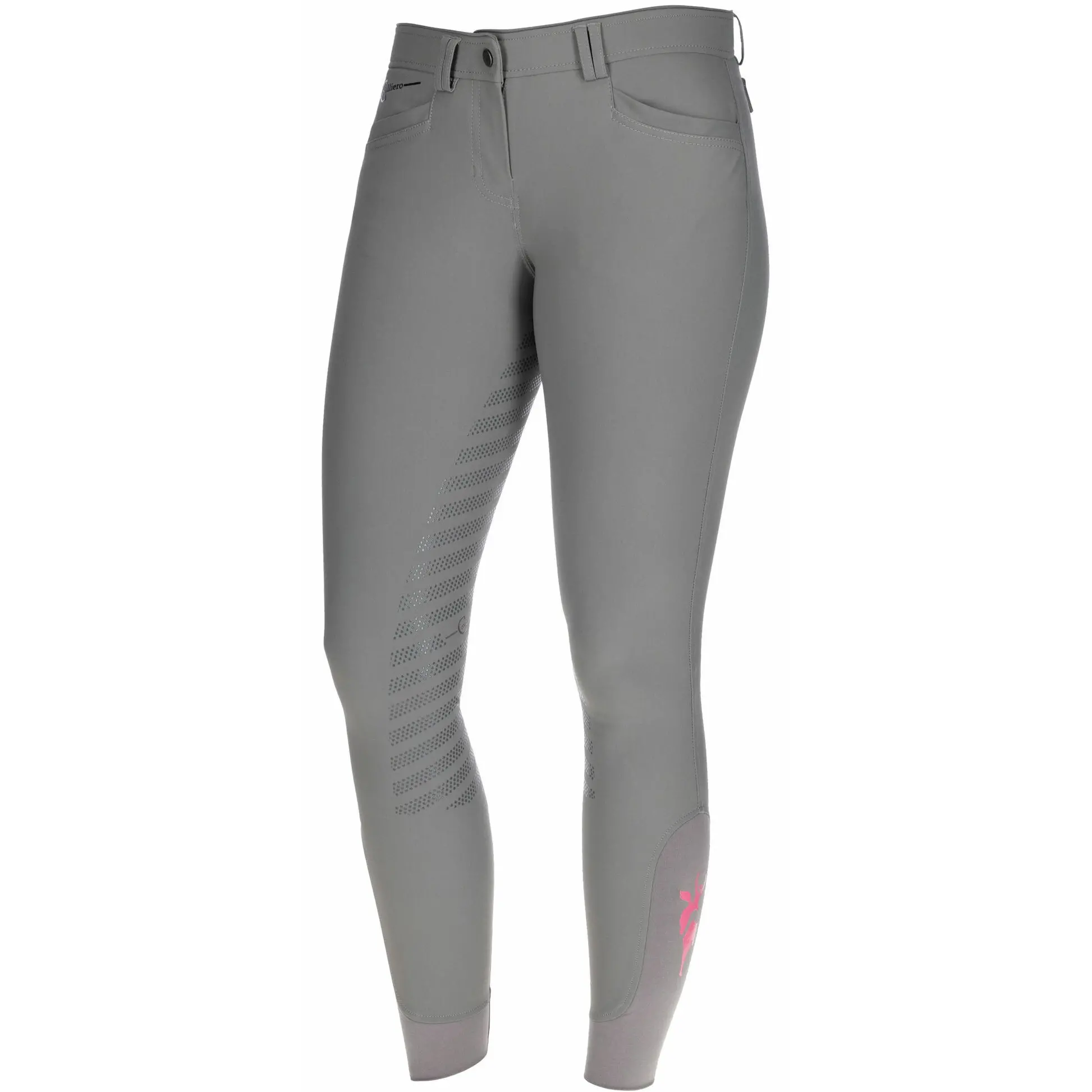 Damen Reithose Silikon Vollbesatz JANNE x PINKRIBBON graphite