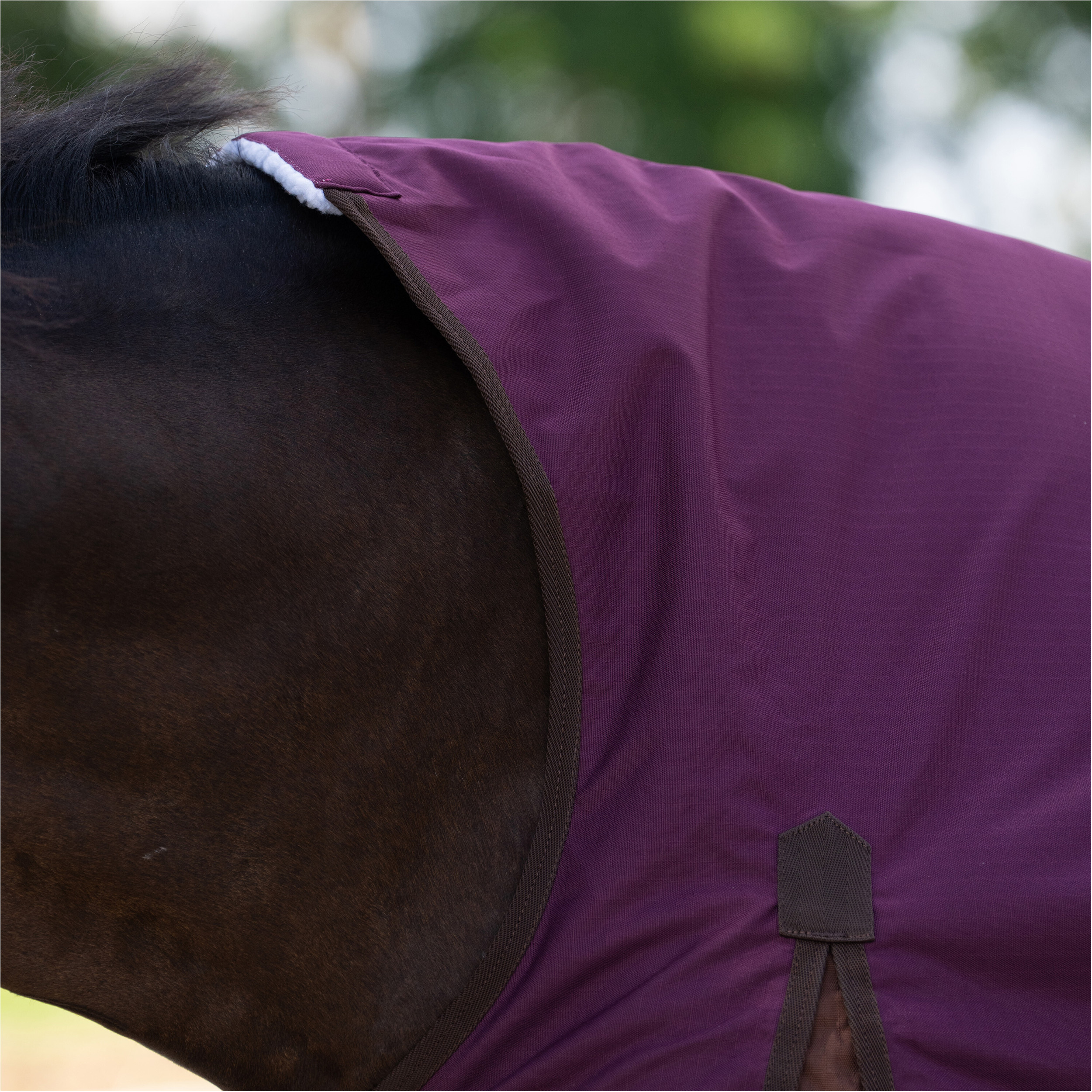 Outdoordecke mit hohem Halsteil 300g Füllung 600D IRHCustomized burgundy/light braun