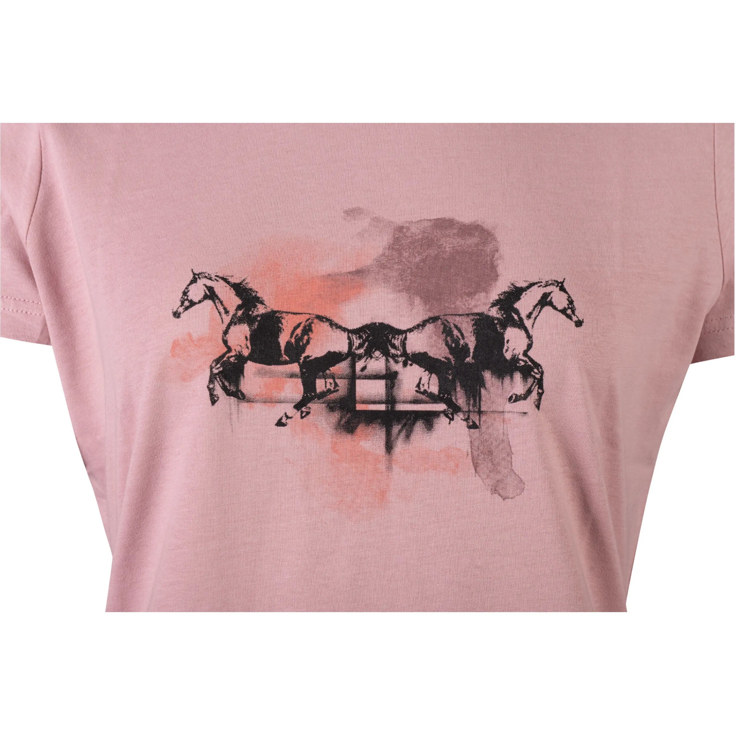 Damen T-Shirt RUNNING HORSE altrosa