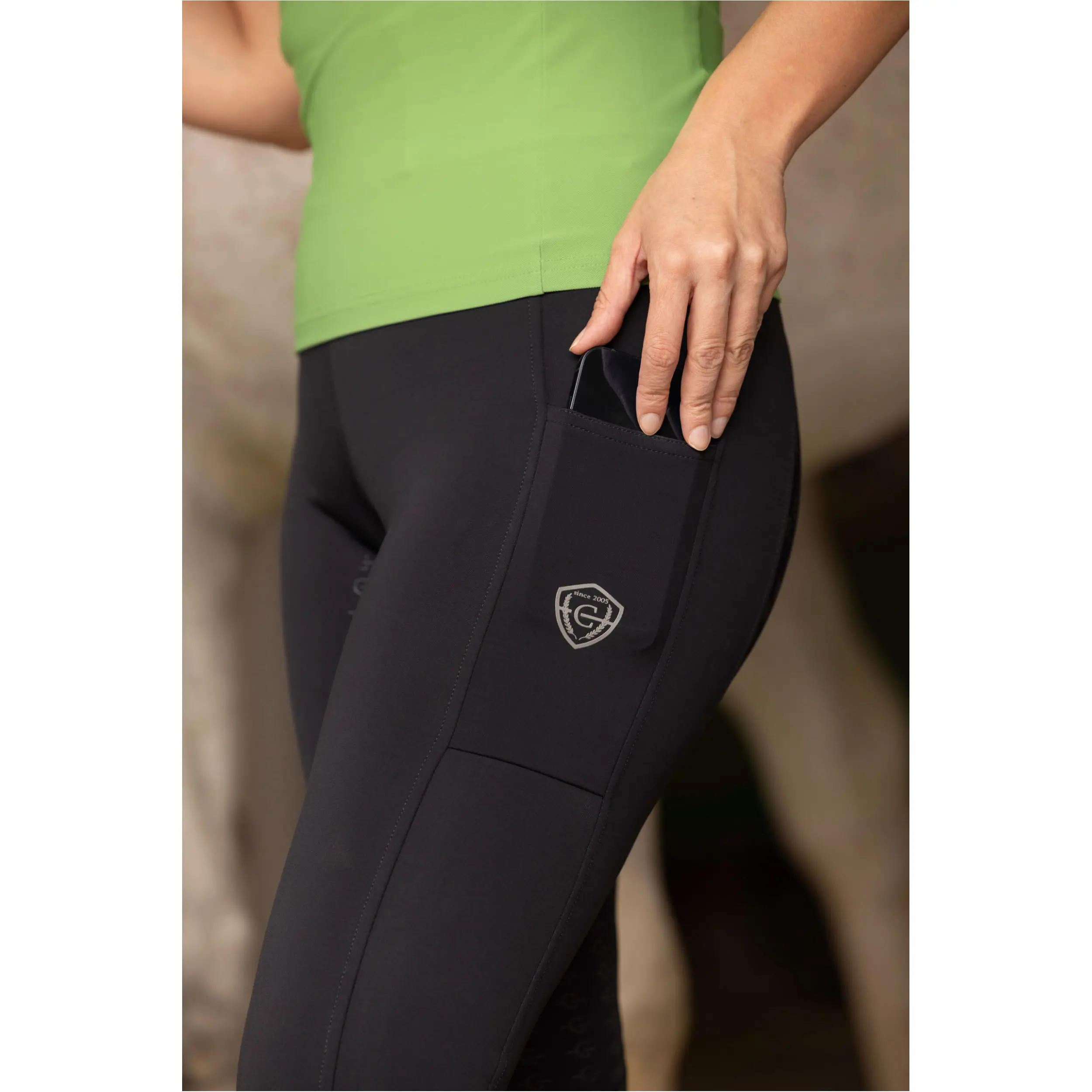 Damen Reitleggings Silikon Vollbesatz COMPRESSION F/S 2025 black