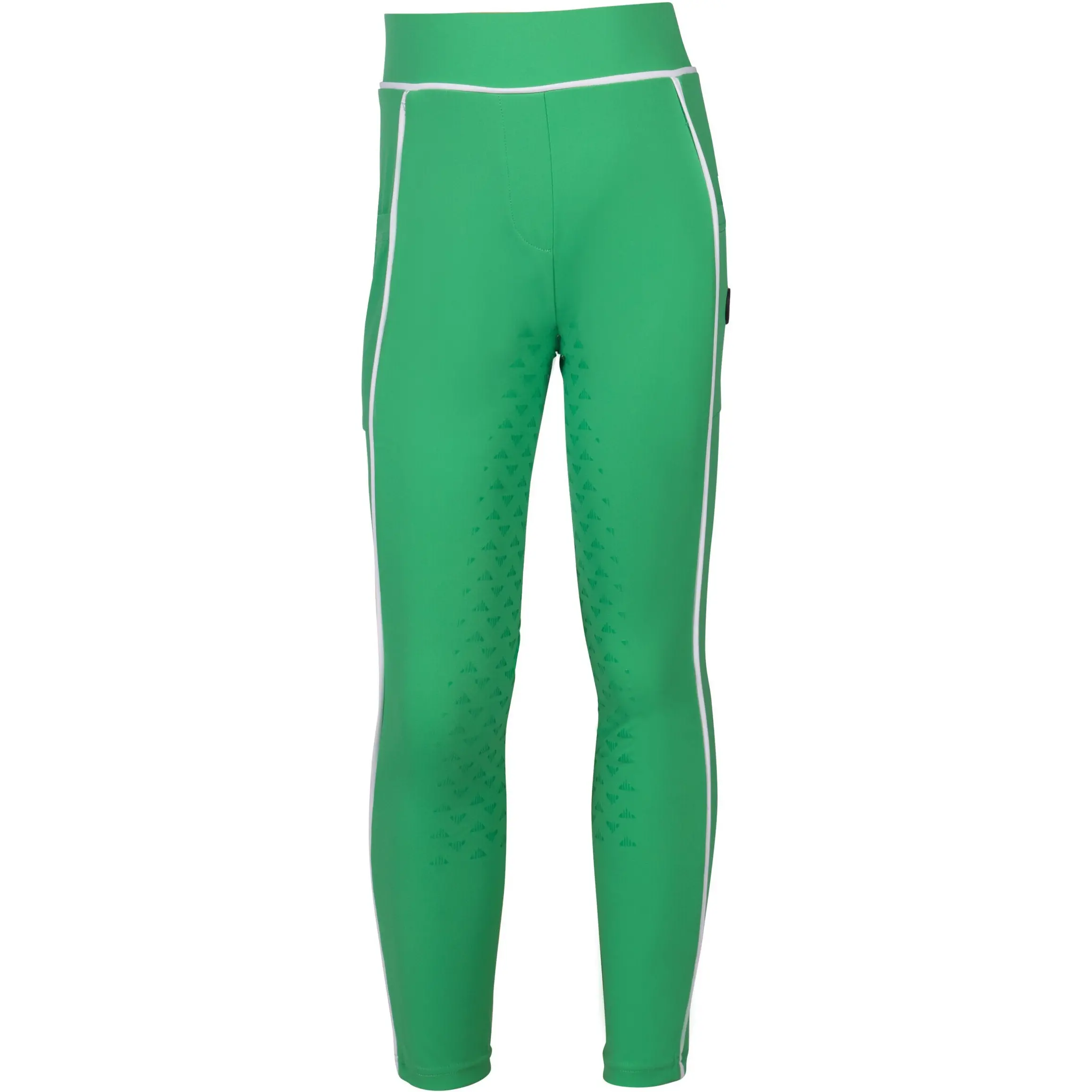 Kinder Reitleggings Silikon Vollbesatz MAUI grün