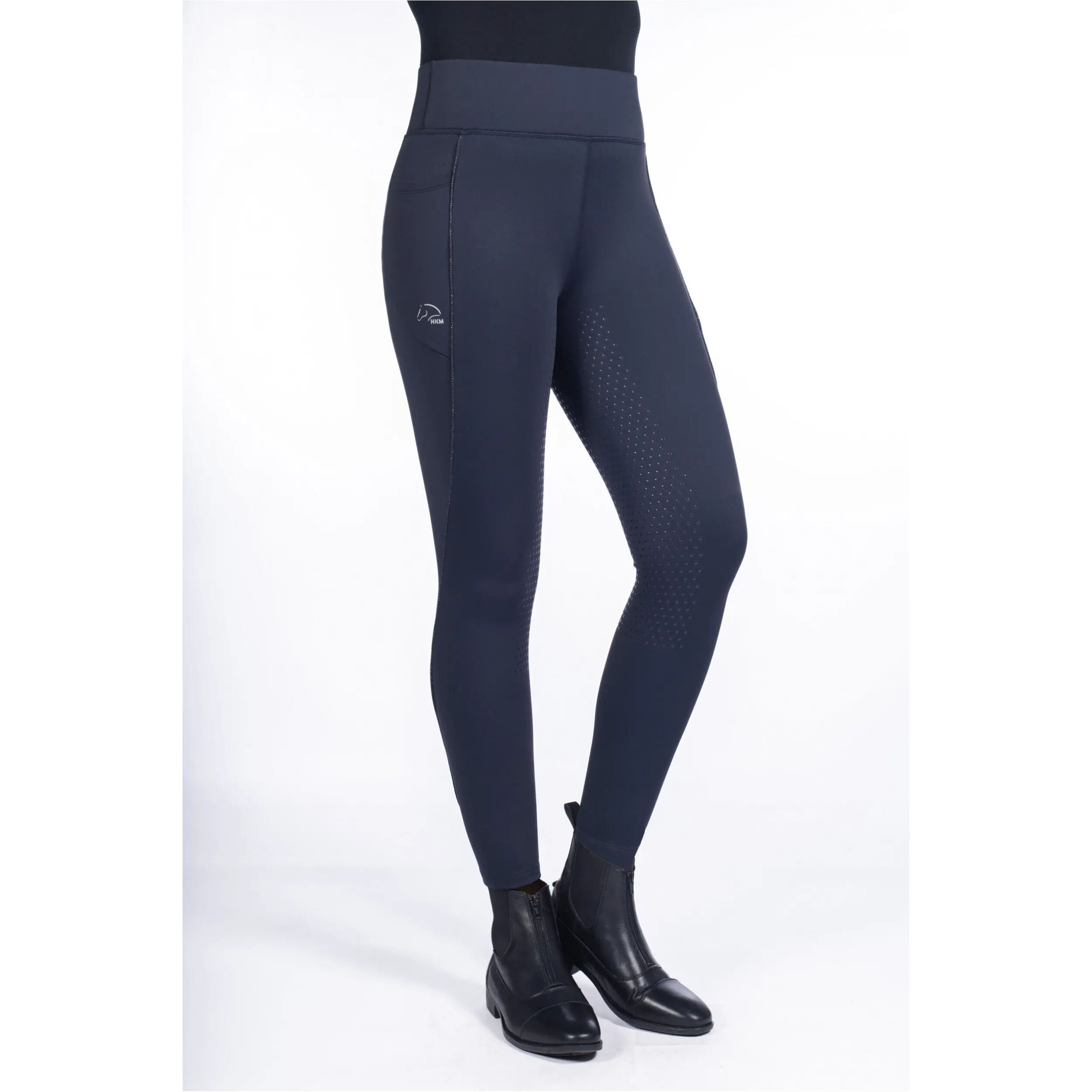 Damen Reitleggings Silikon Vollbesatz ALICE dunkelblau