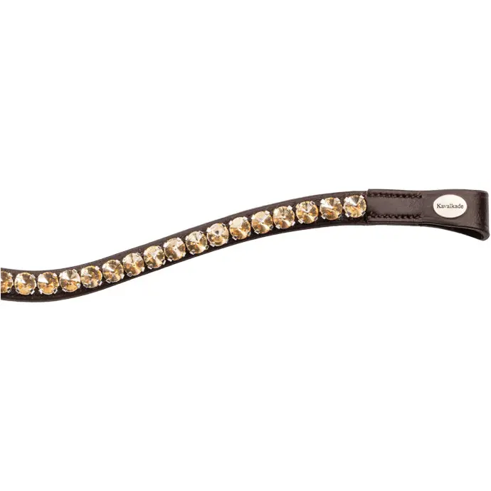 Stirnband FLORETTA braun/gold
